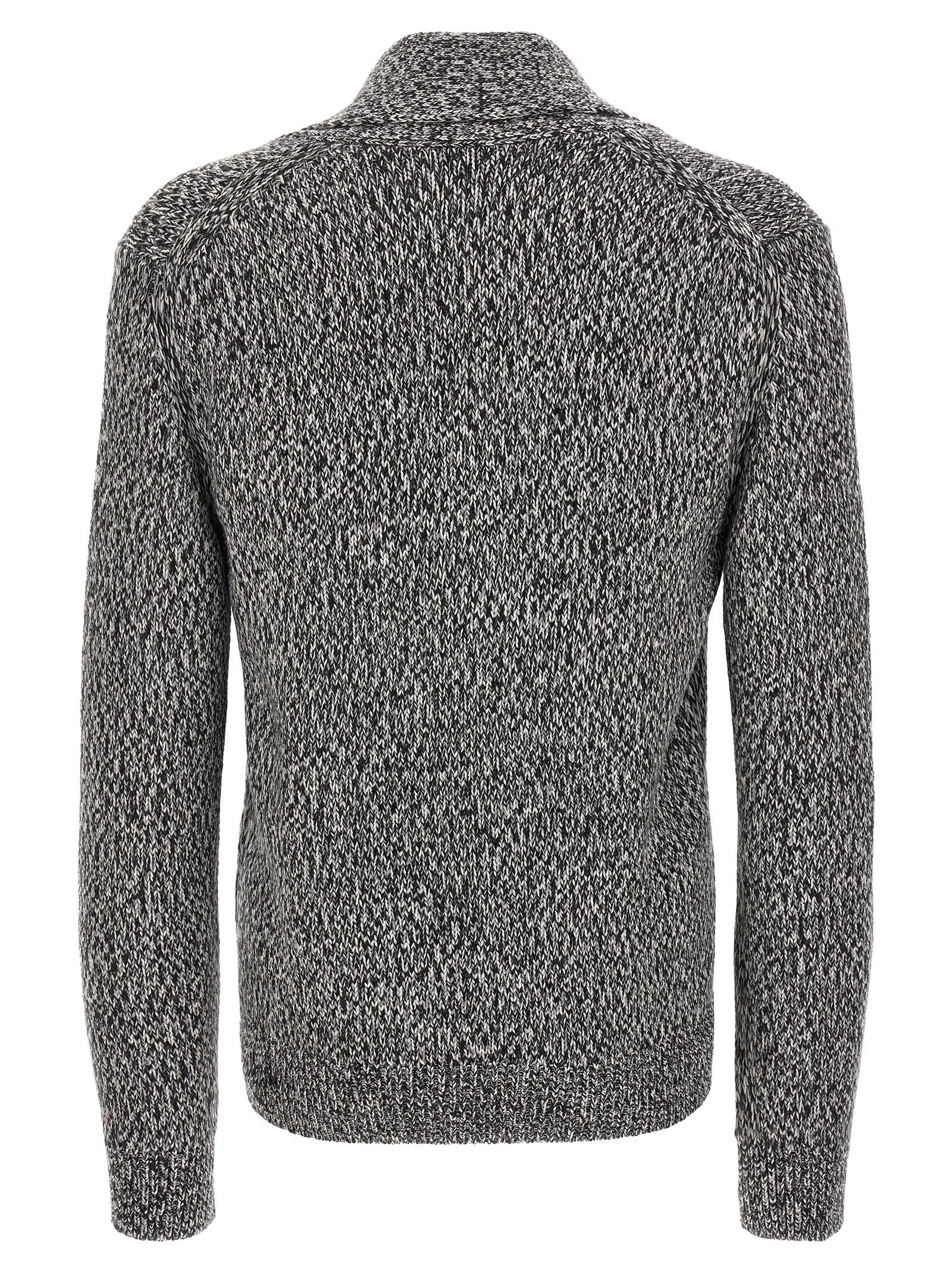 Bicolor Wool Cardigan