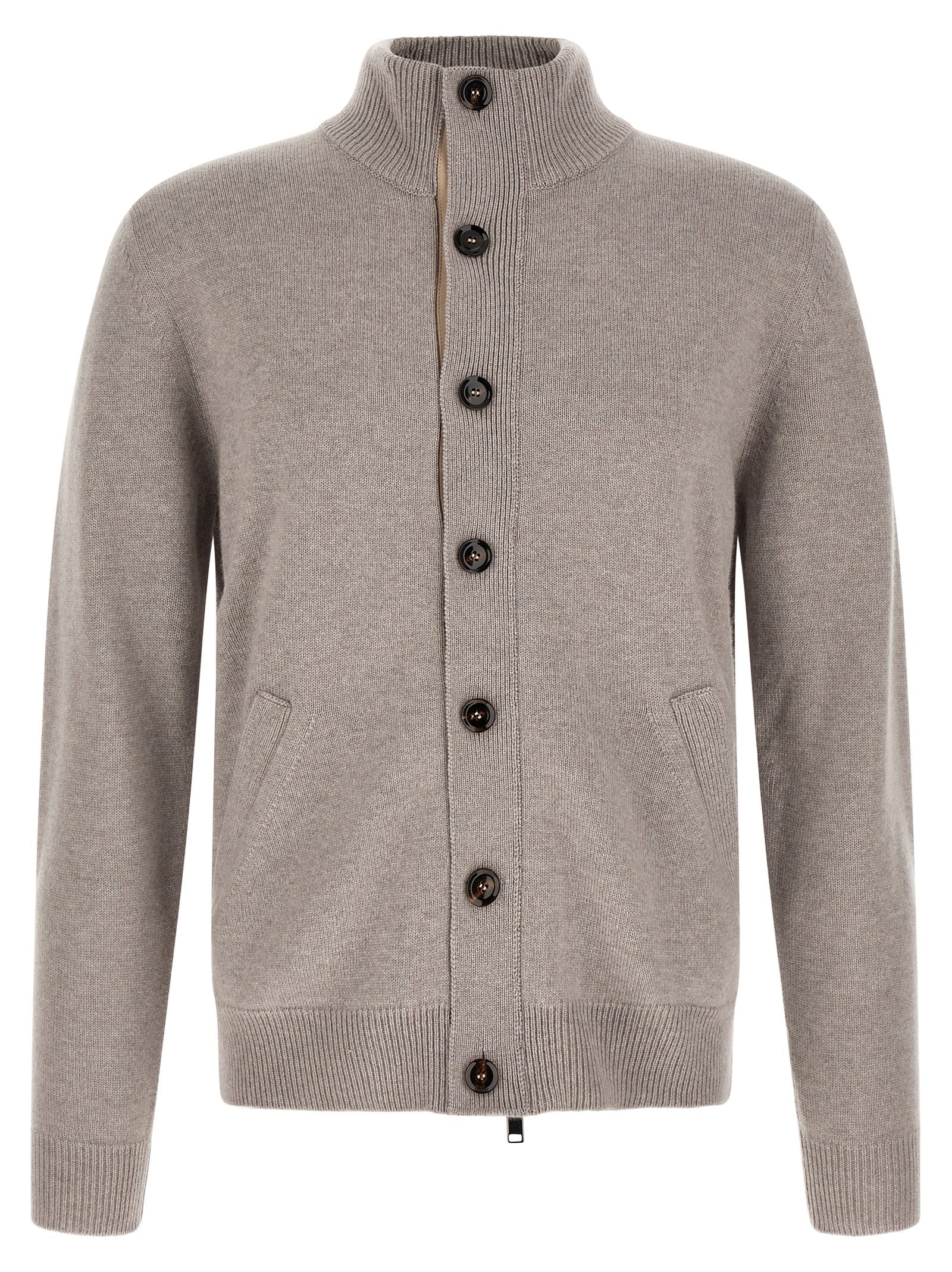 Beige Cashmere Cardigan