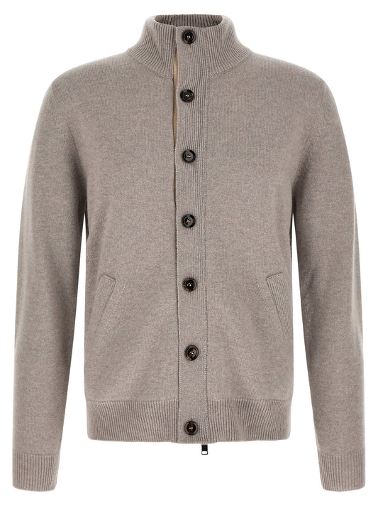 Beige Cashmere Cardigan