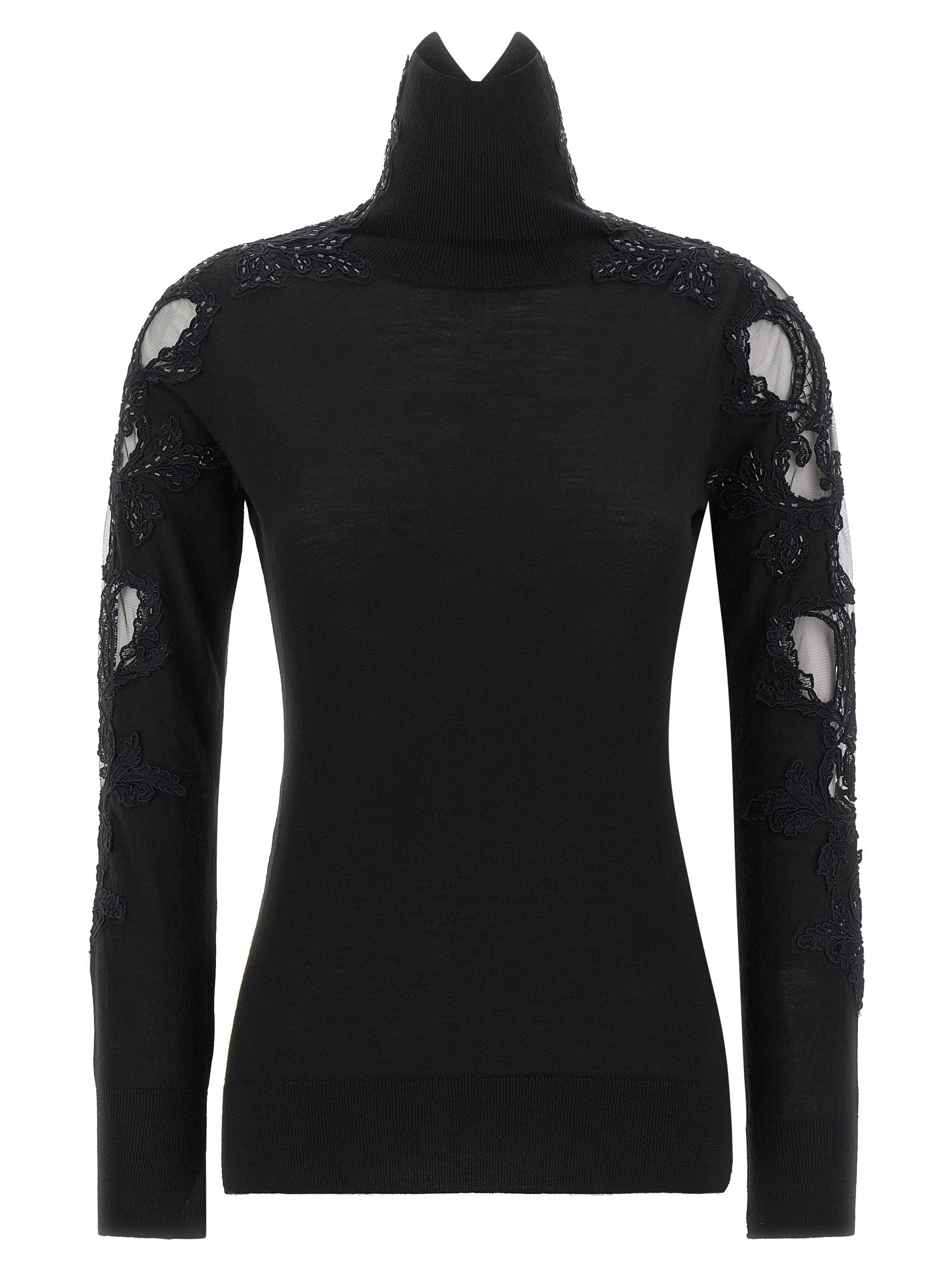 Black Virgin Wool Cardigan