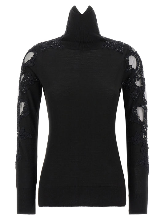 Black Virgin Wool Cardigan