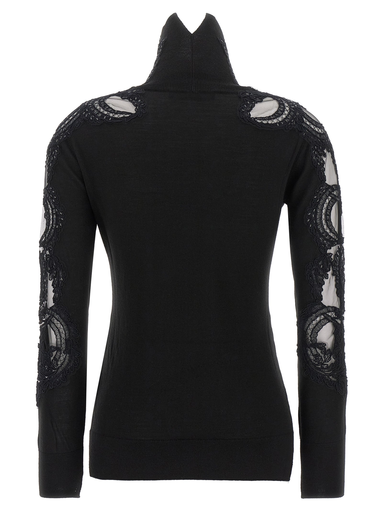 Black Virgin Wool Cardigan