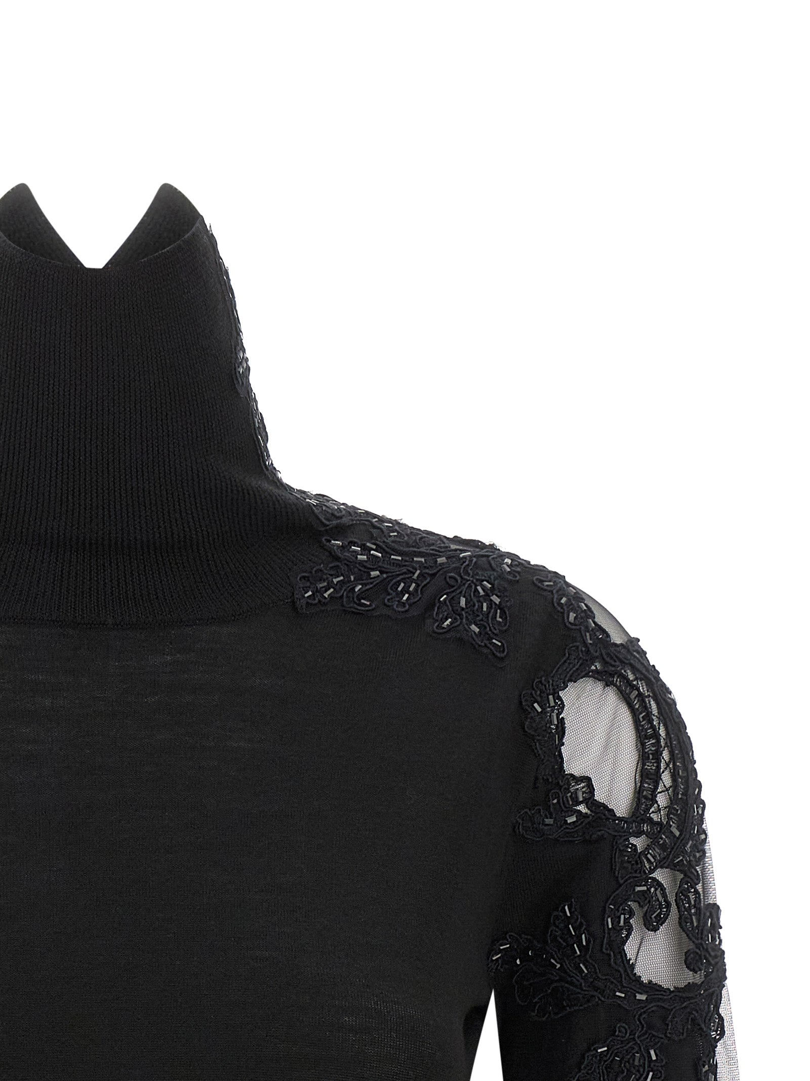 Black Virgin Wool Cardigan