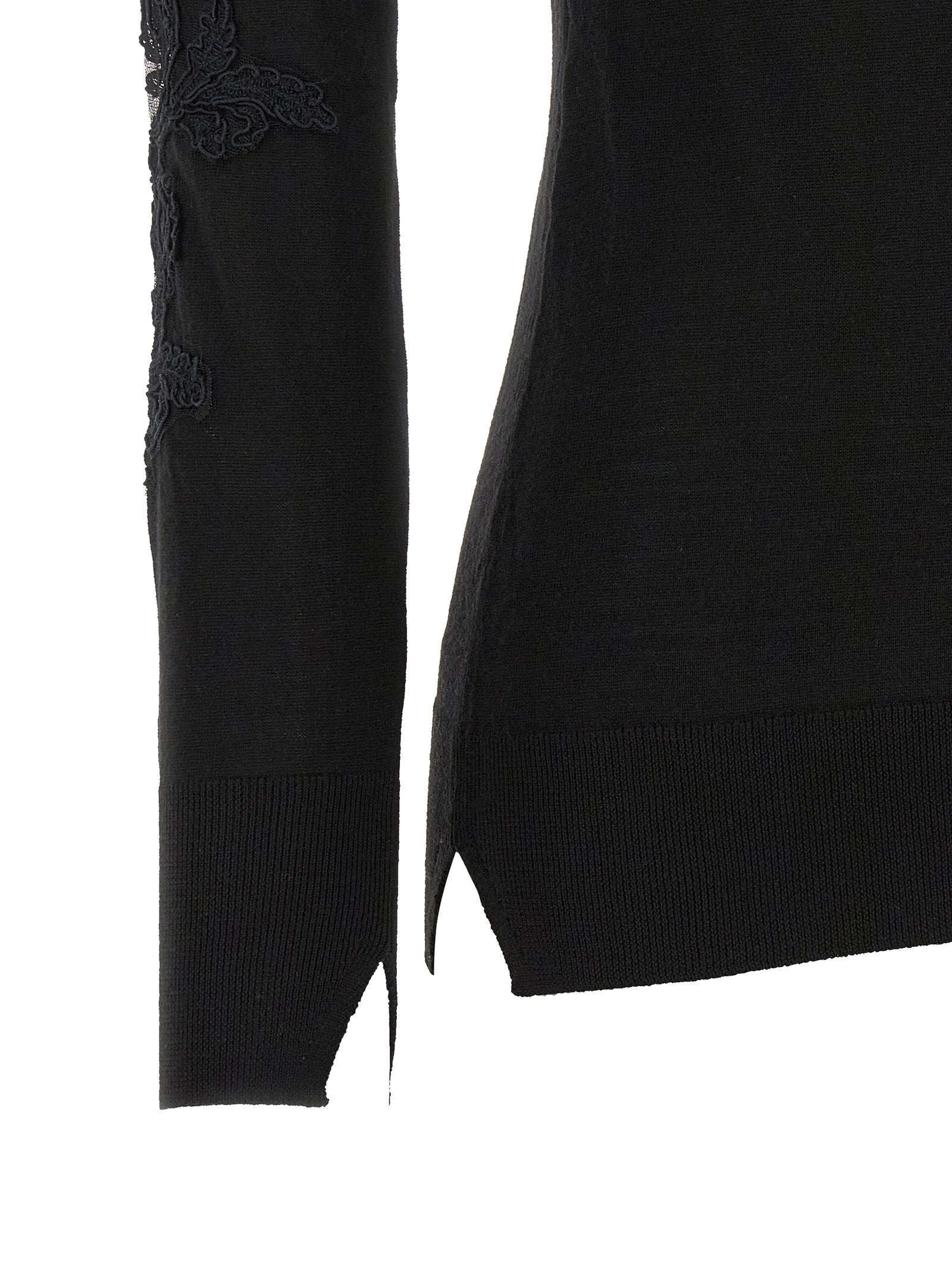 Black Virgin Wool Cardigan