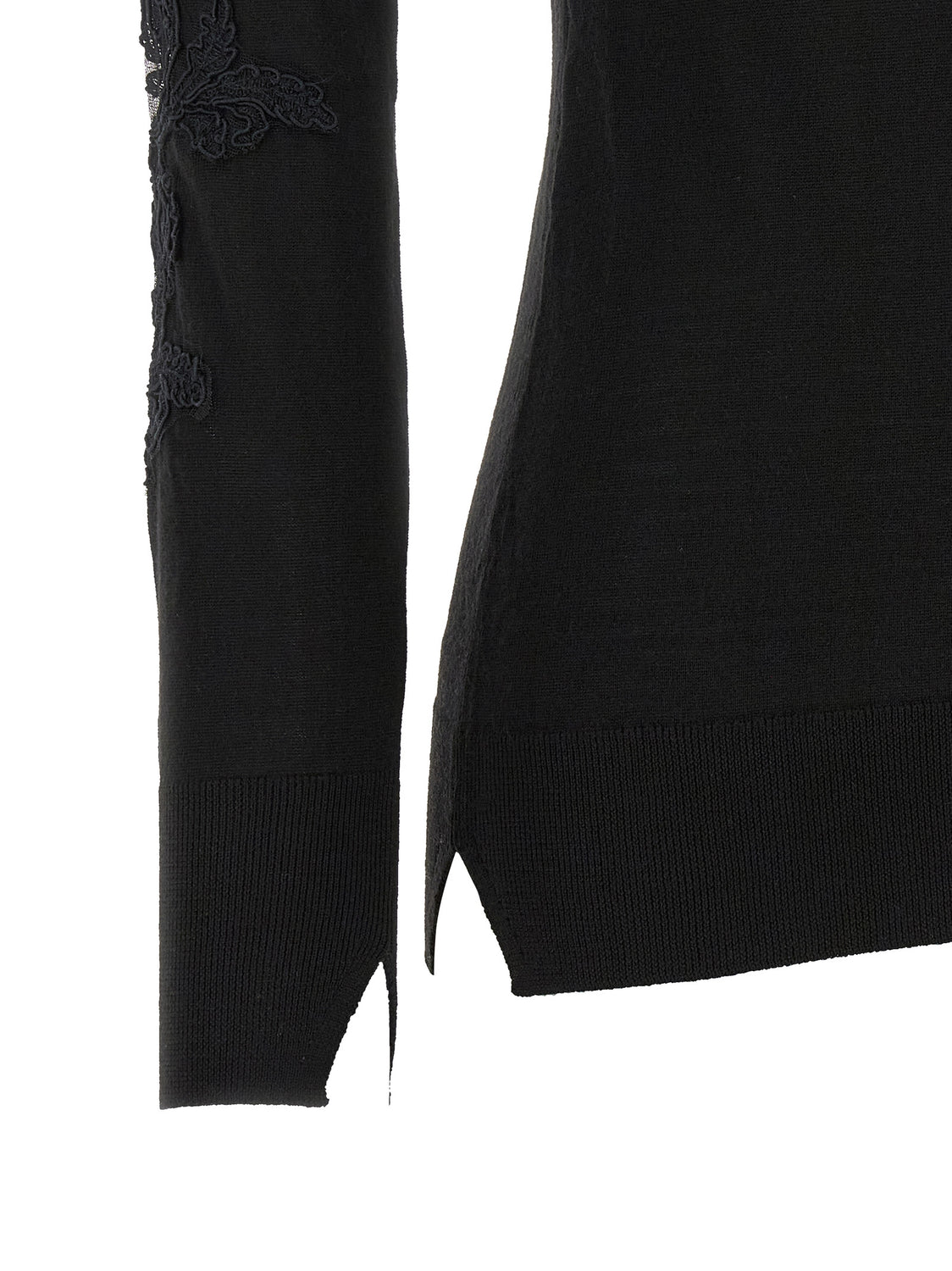 Black Virgin Wool Cardigan