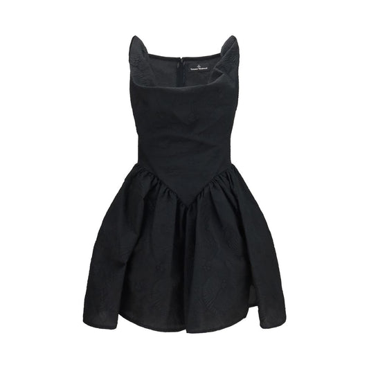 Black Cotton Casual Dress