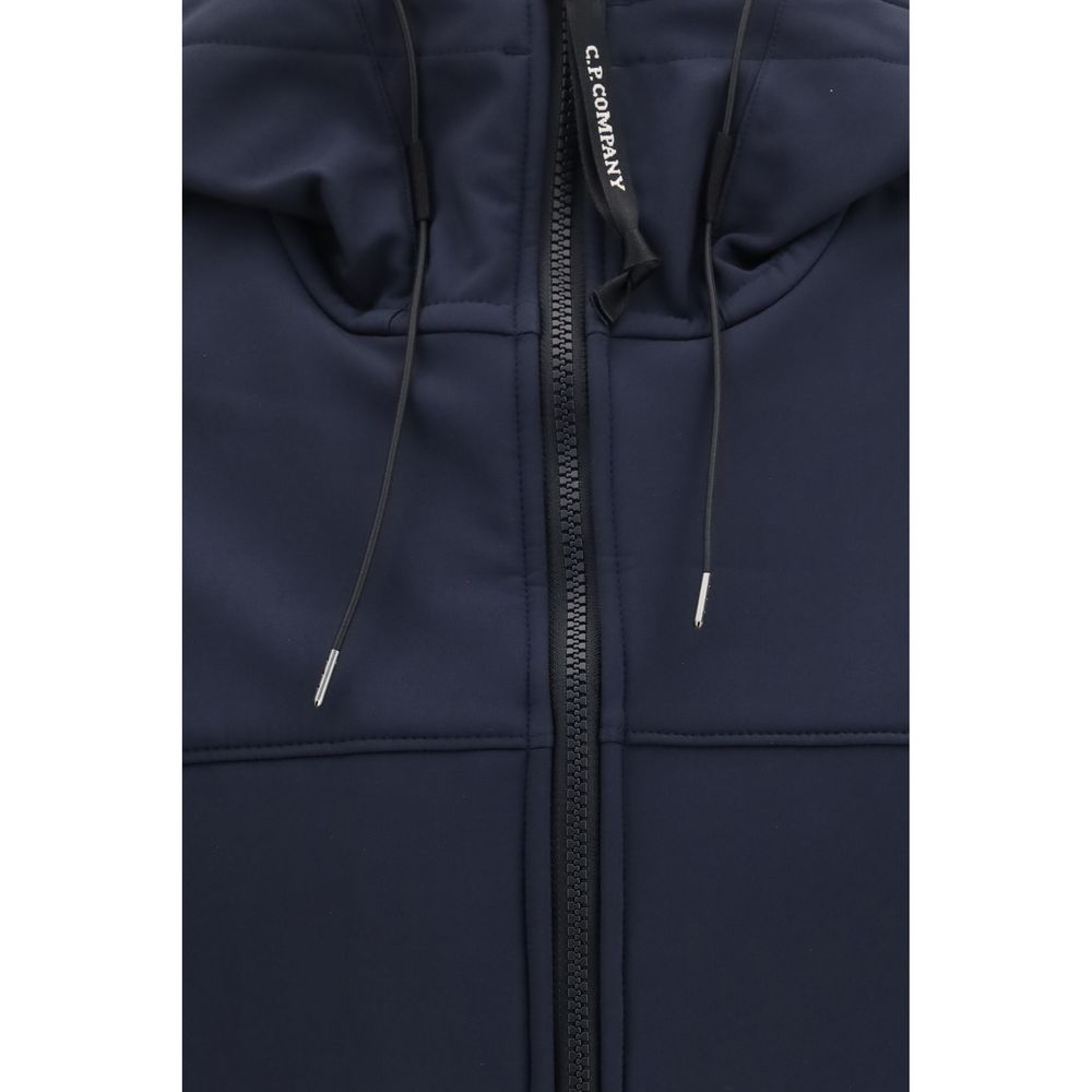 Blue Polyester Shell Jacket