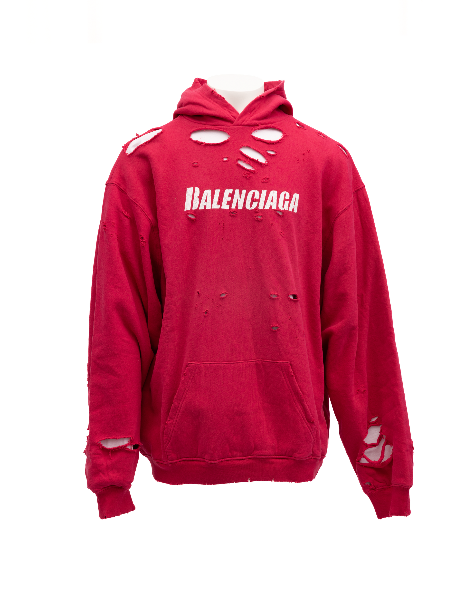 Red Cotton Hoodie Sweatshirt