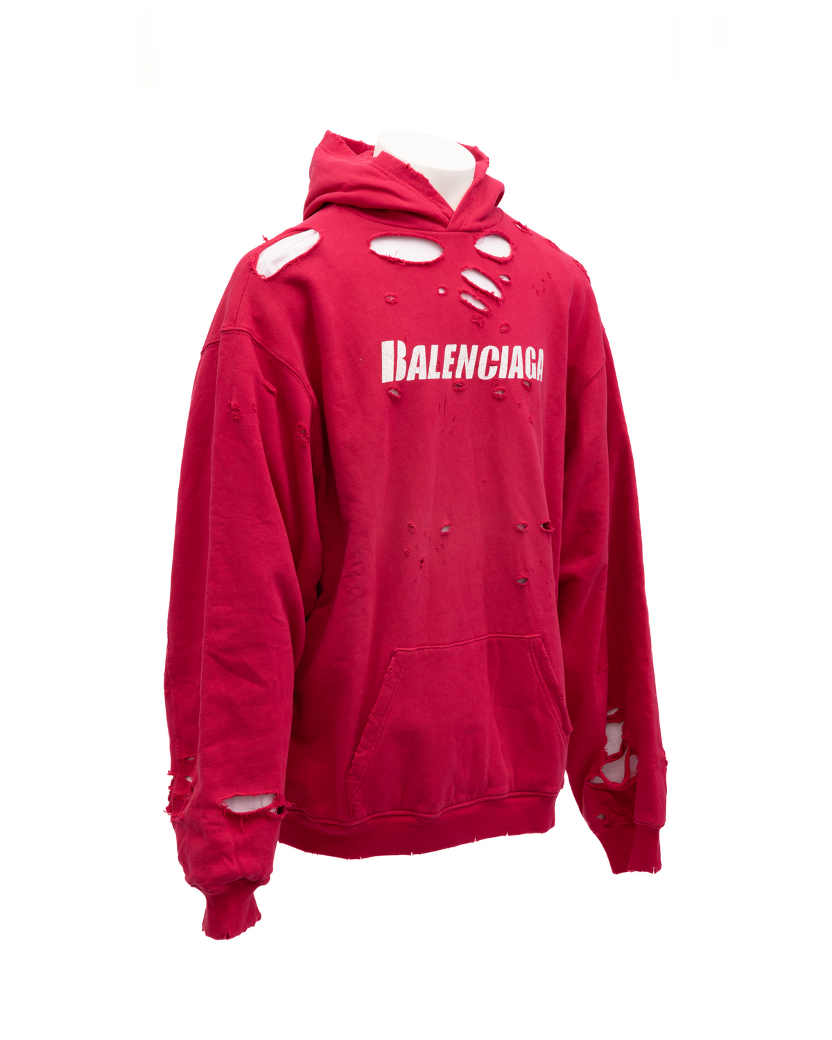 Red Cotton Hoodie Sweatshirt