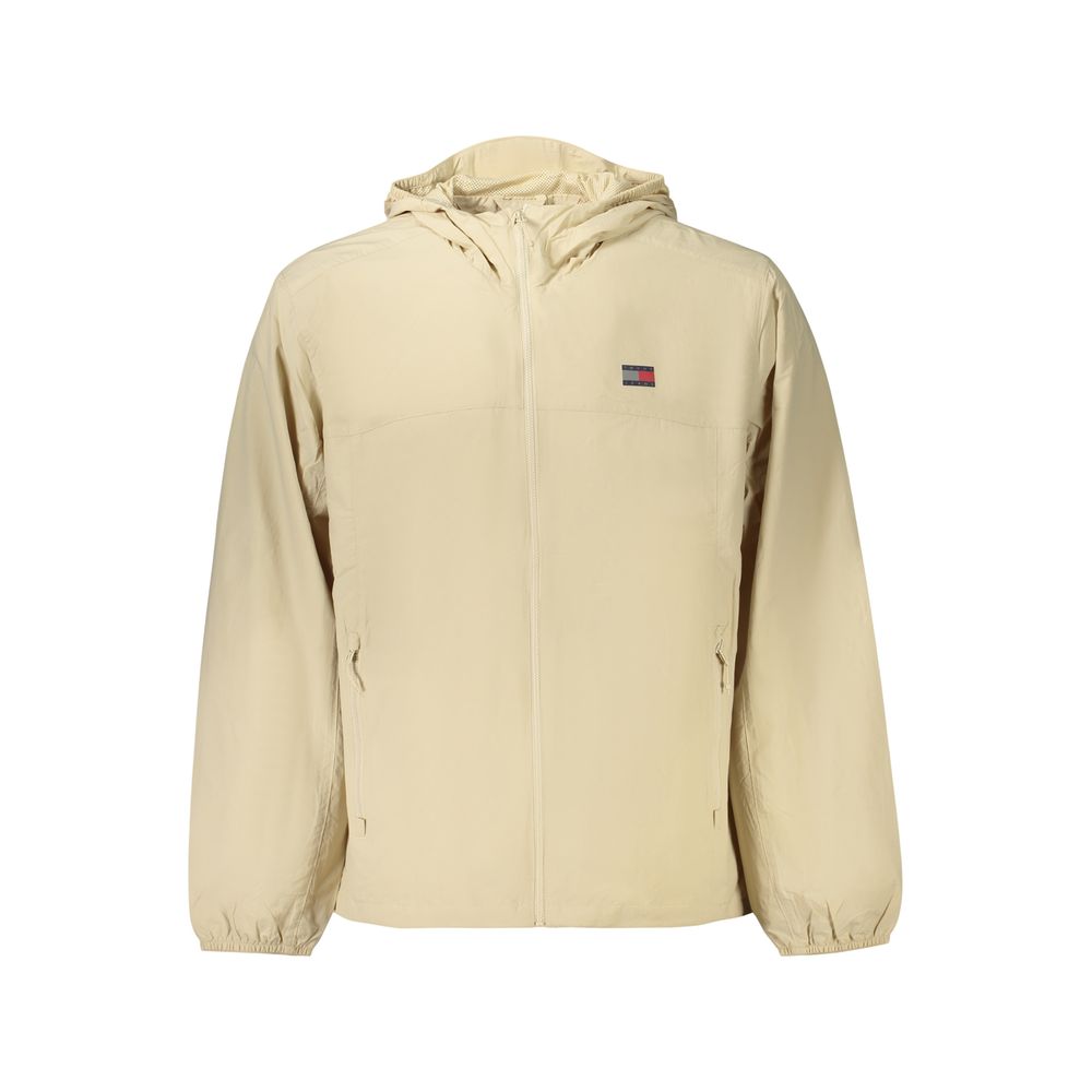 Beige Polyamide Men's Jacket