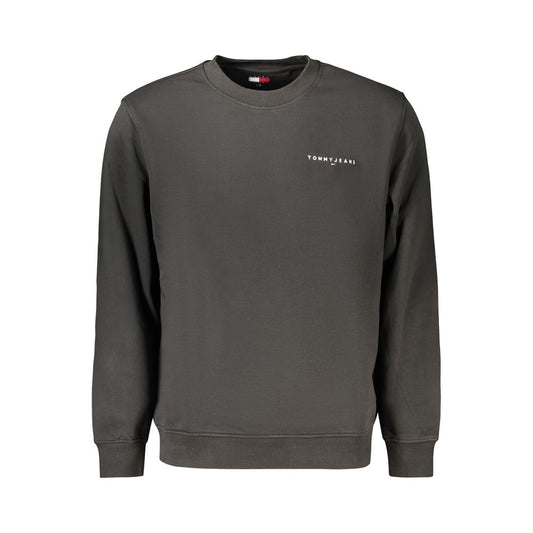 Black Cotton Men Sweatshirt