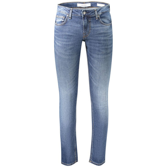 Blue Cotton Skinny Jeans