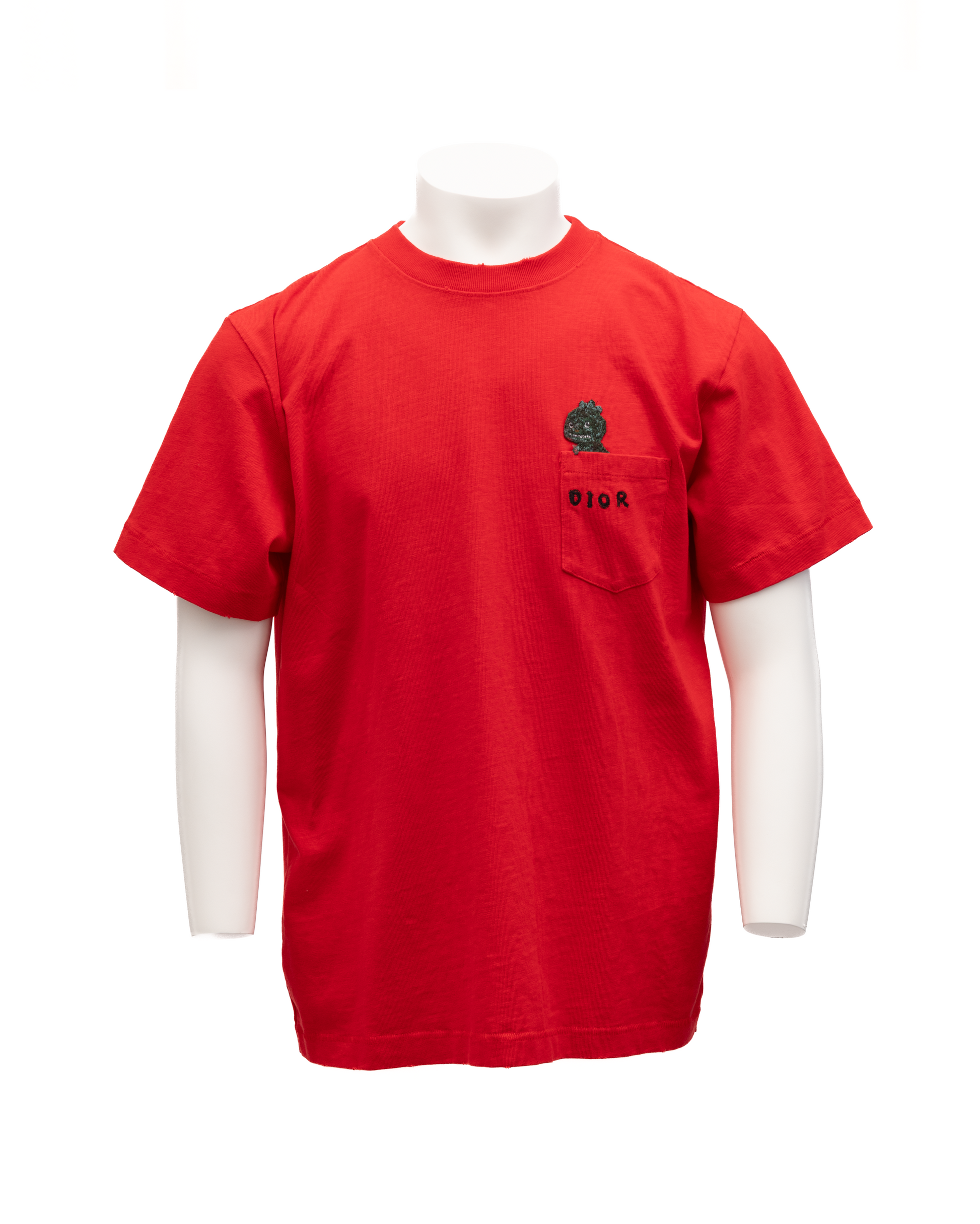 Red Cotton T-Shirts Crew Neck