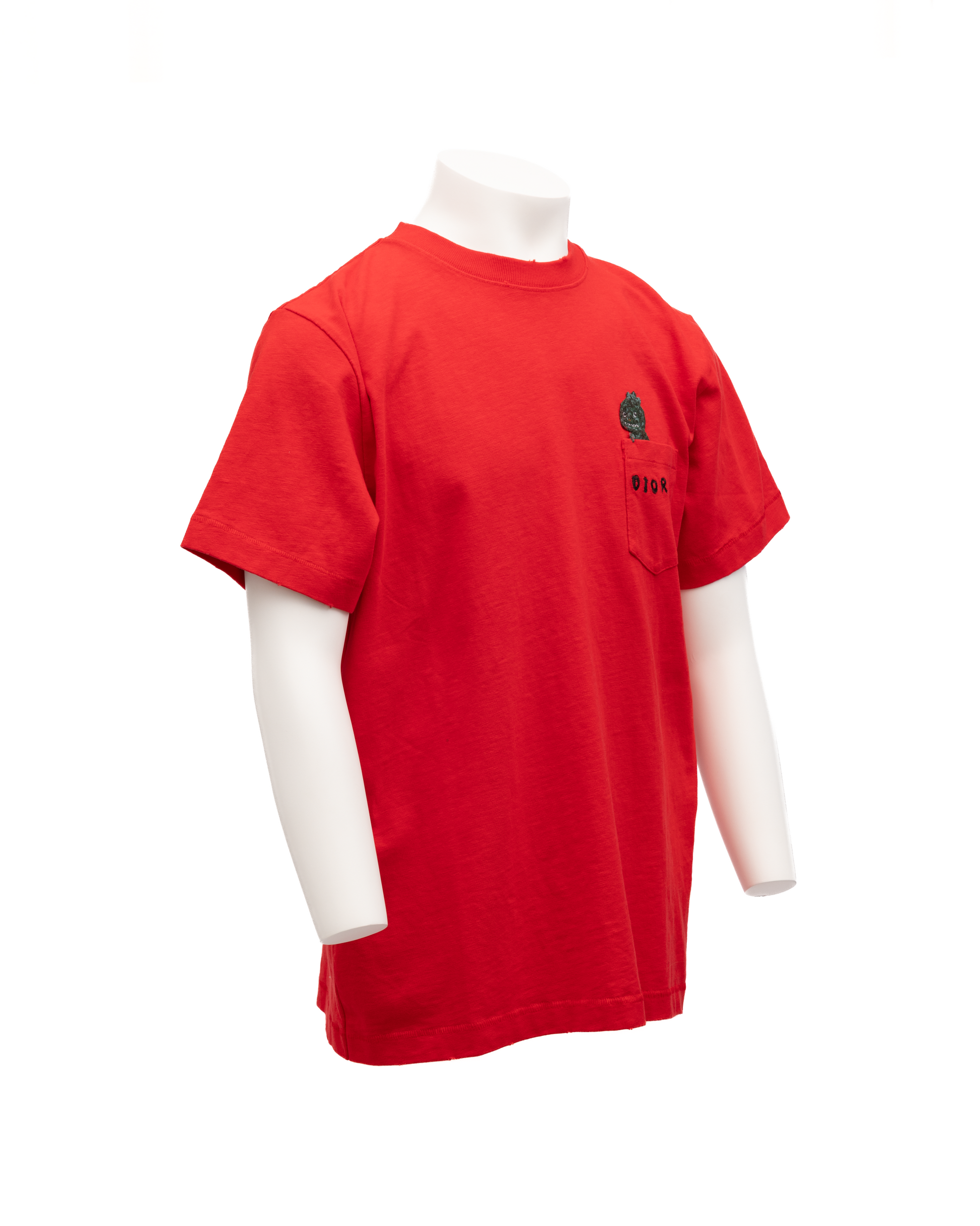 Red Cotton T-Shirts Crew Neck