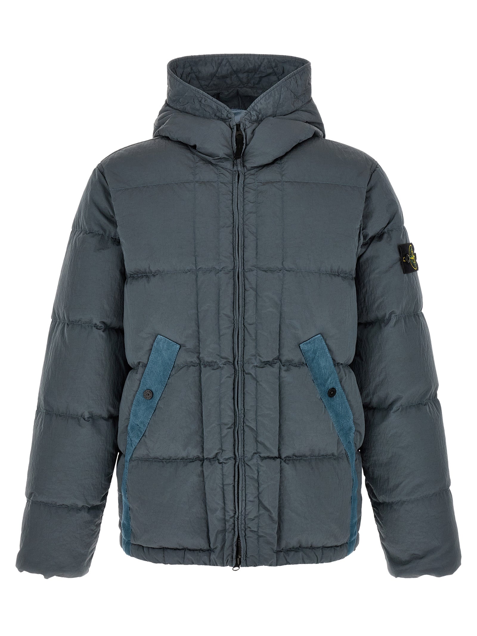 Gray Polyamide Full-Length Jacket