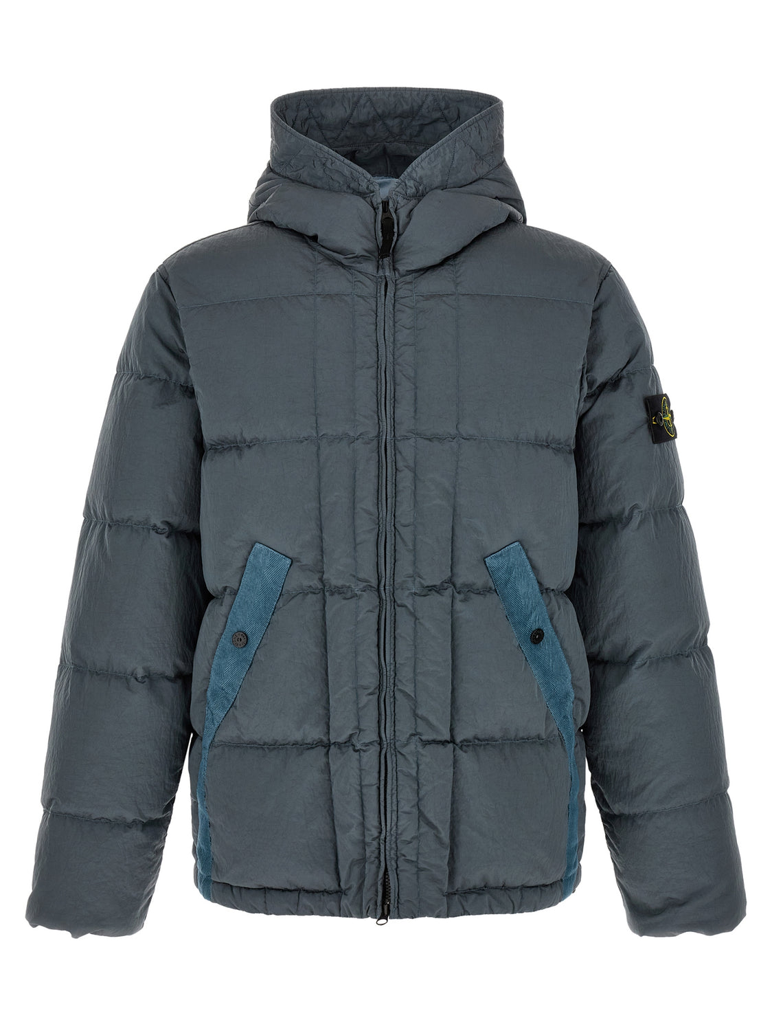 Gray Polyamide Full-Length Jacket