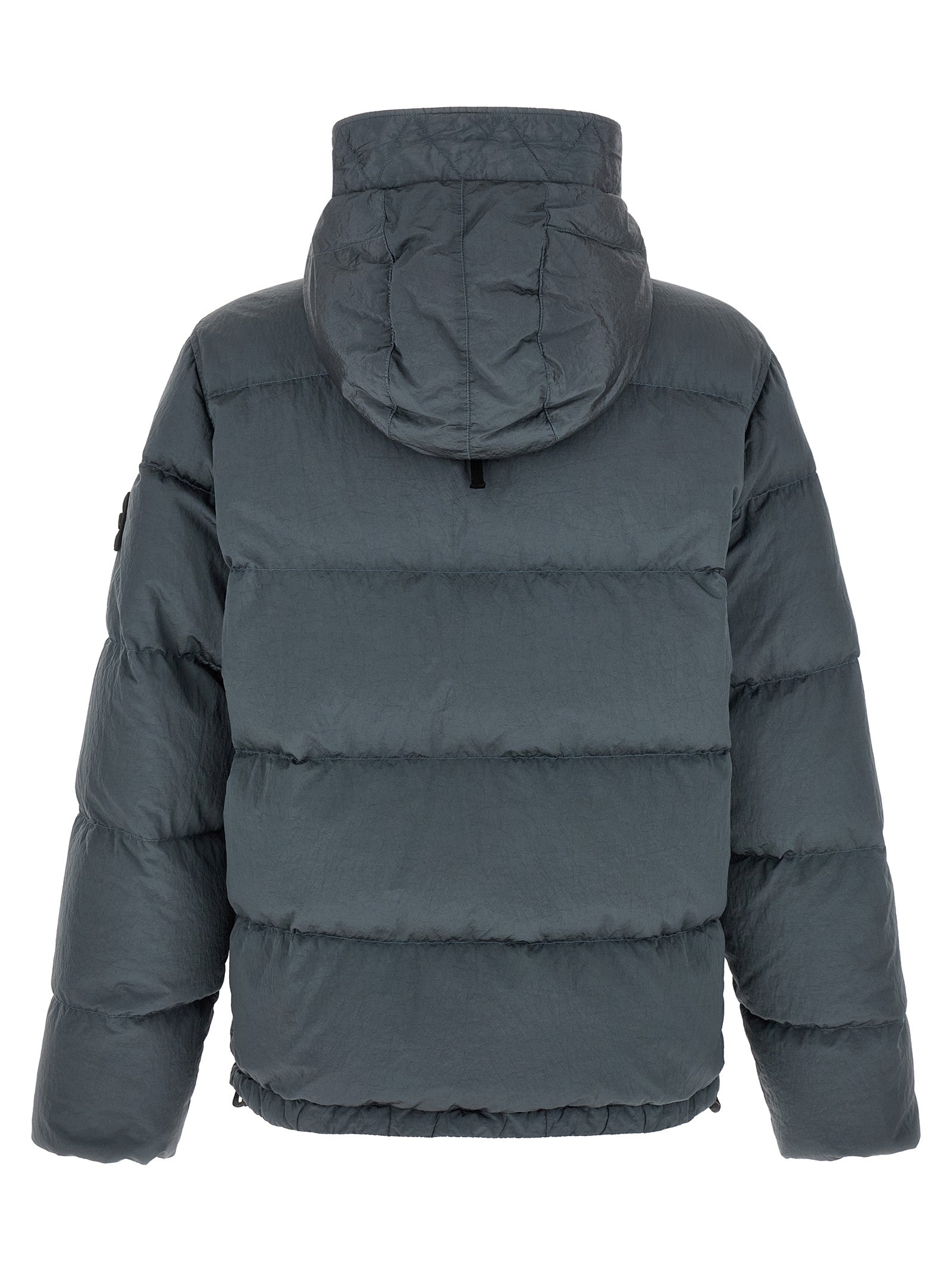Gray Polyamide Full-Length Jacket