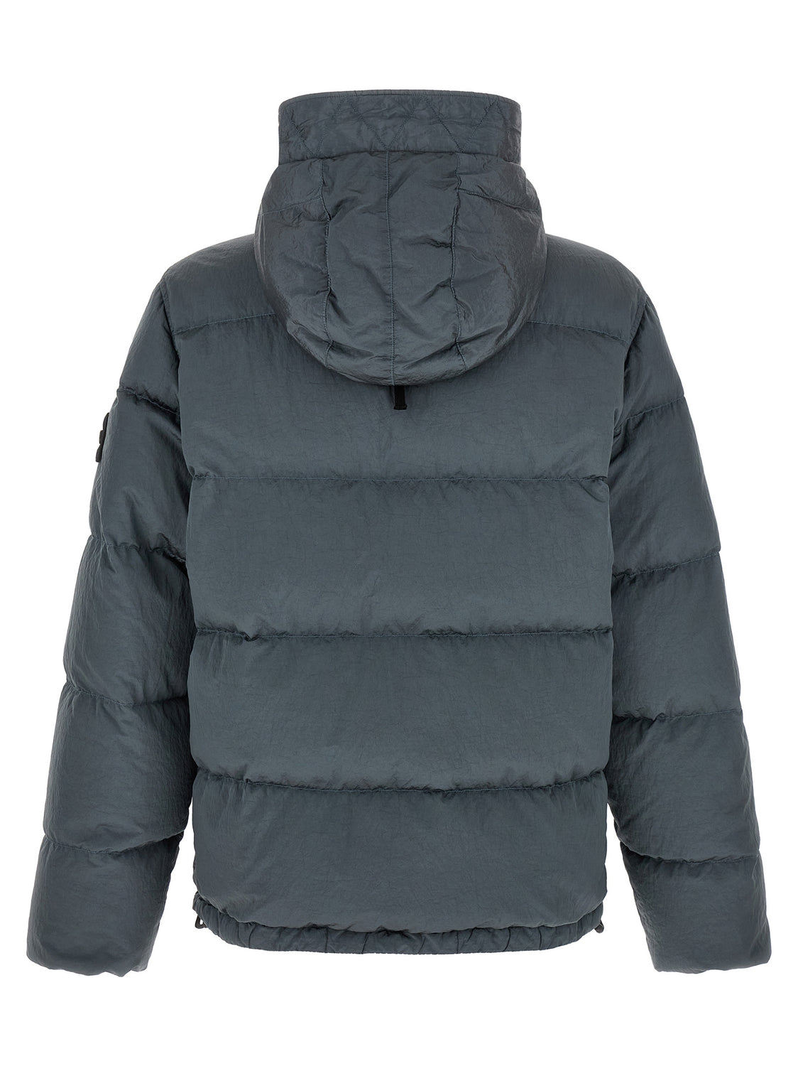 Gray Polyamide Full-Length Jacket