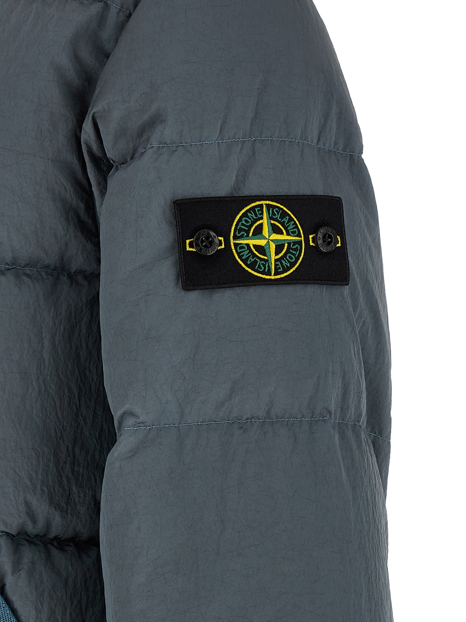 Gray Polyamide Full-Length Jacket