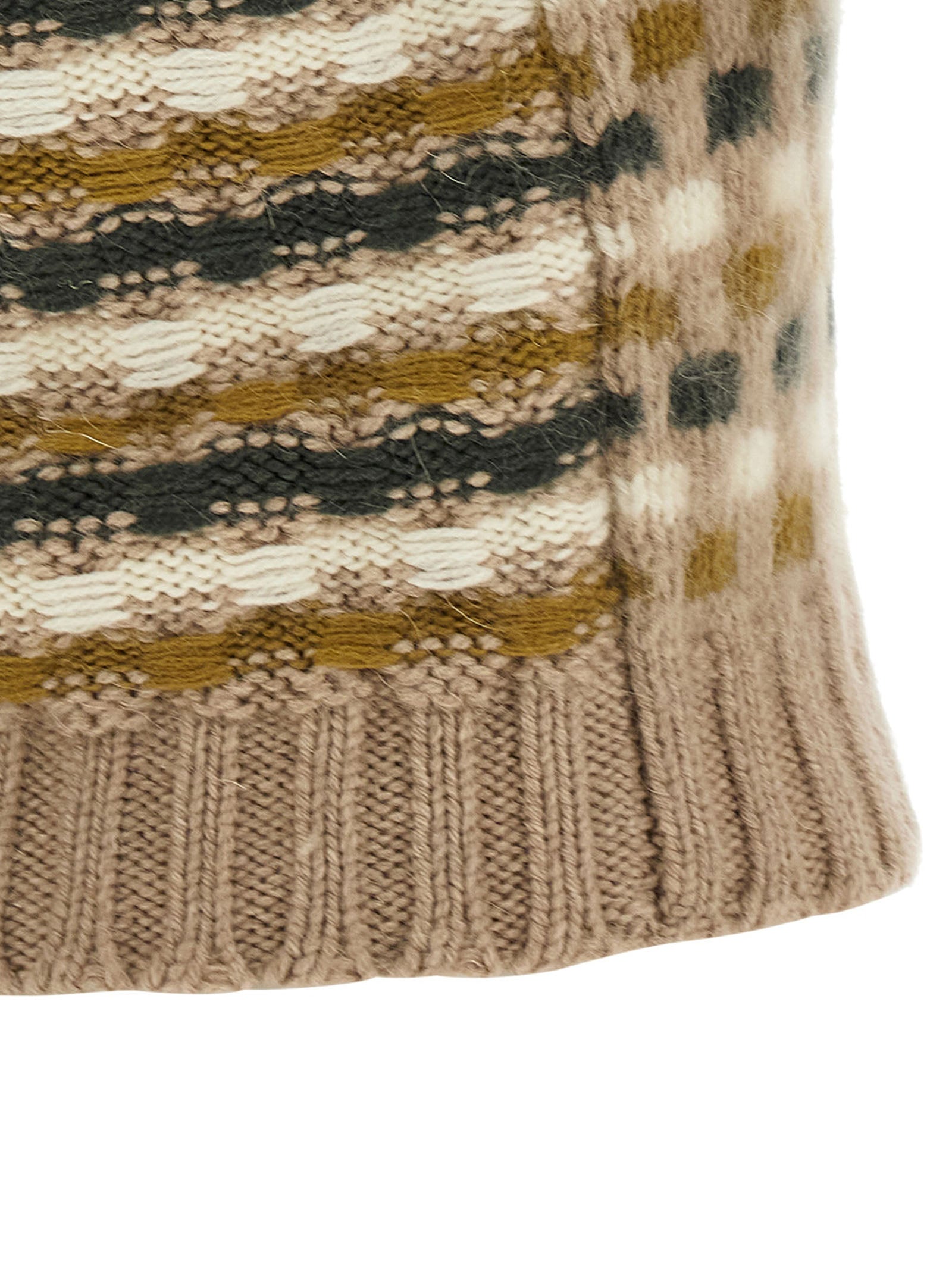 Beige Wool Sleeveless Jacket