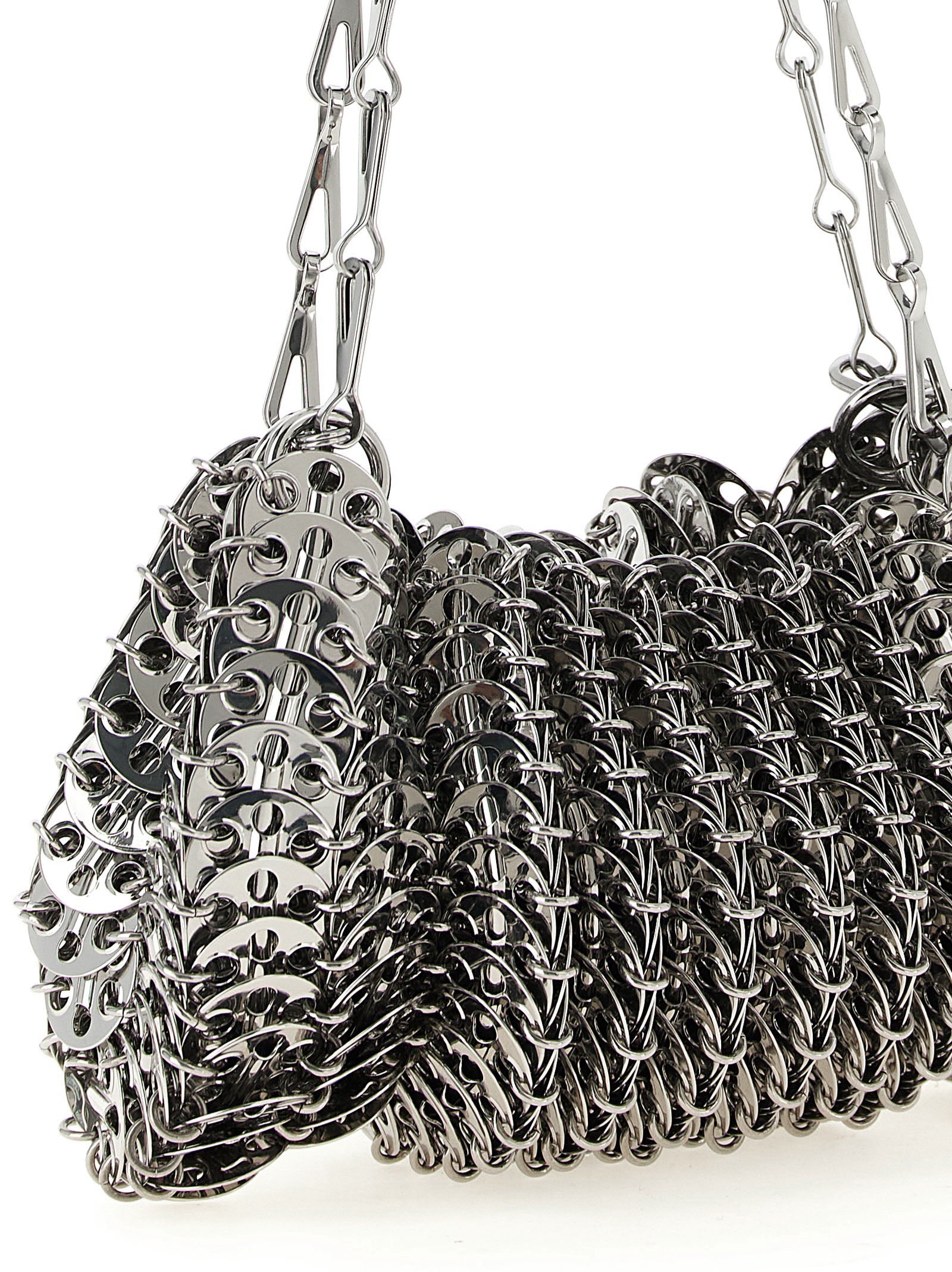 Silver Stainless Steel Shoulder Bag