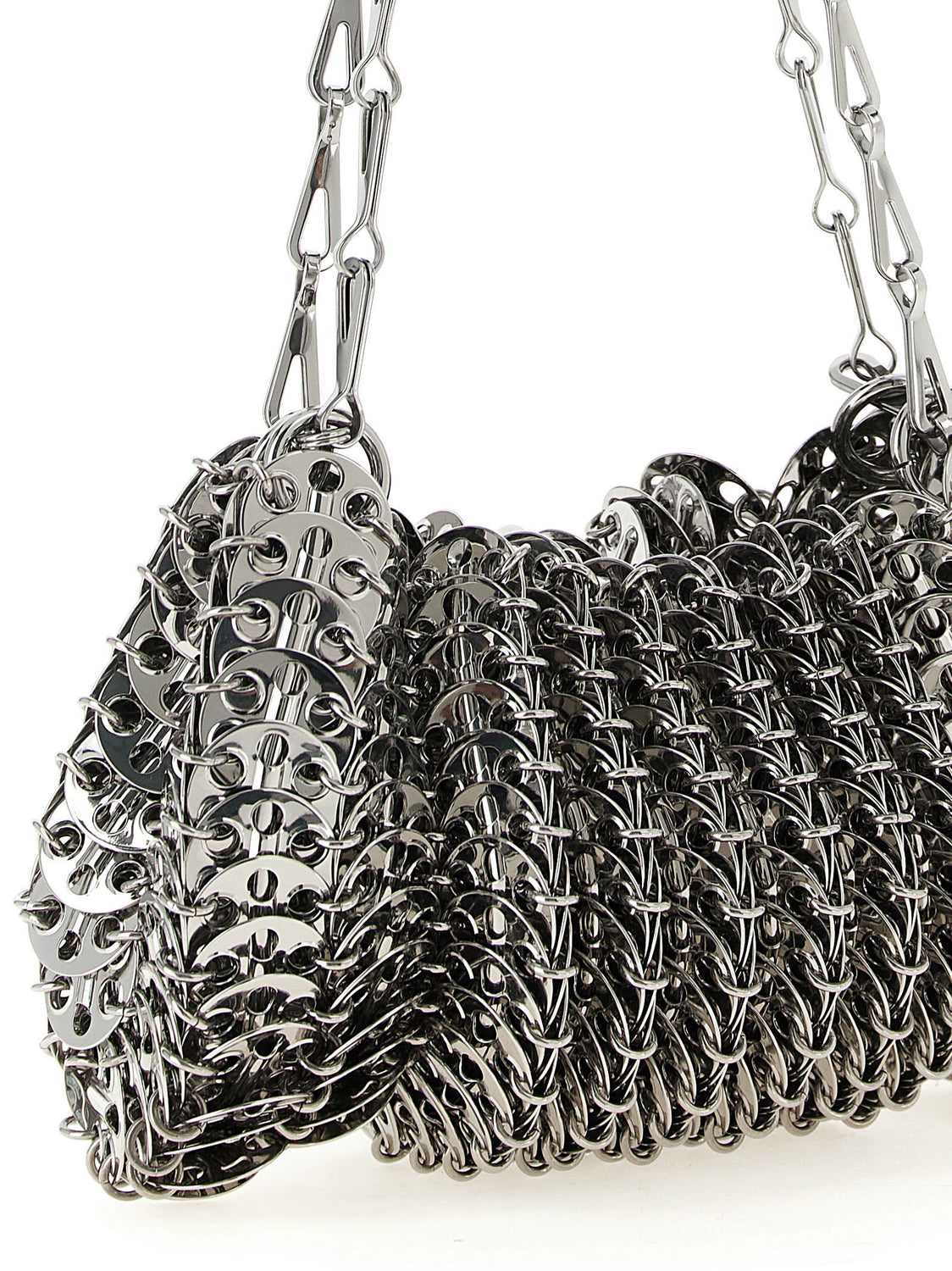 Silver Stainless Steel Shoulder Bag