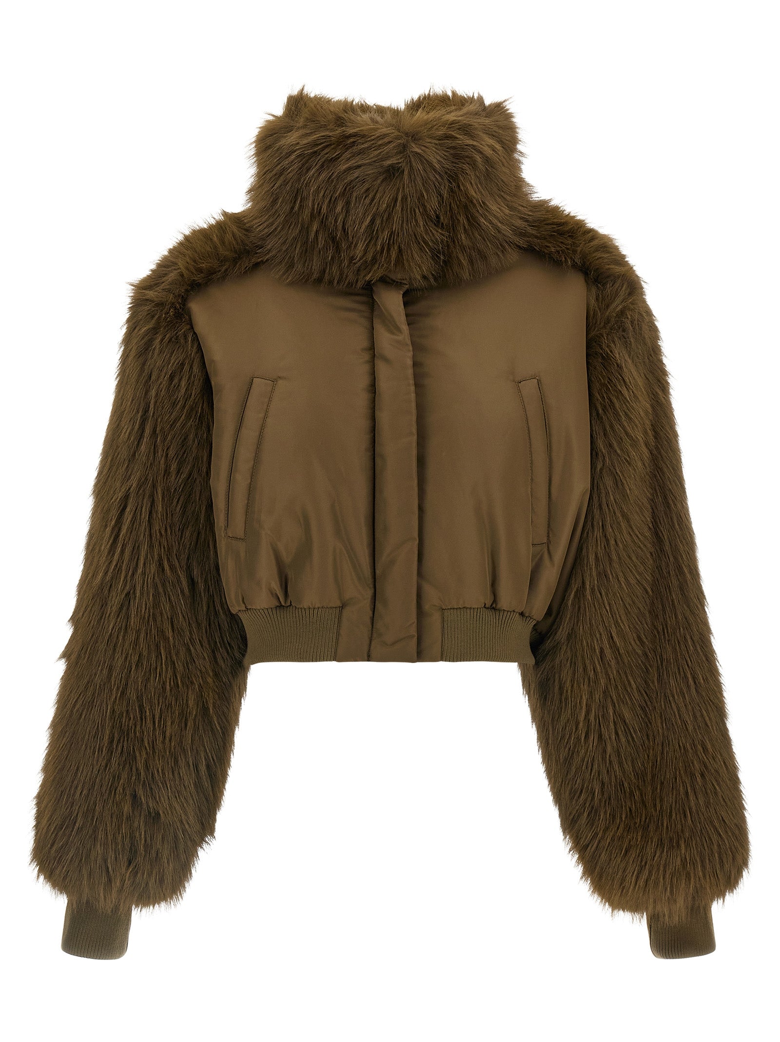 Bicolor Virgin Wool Bomber