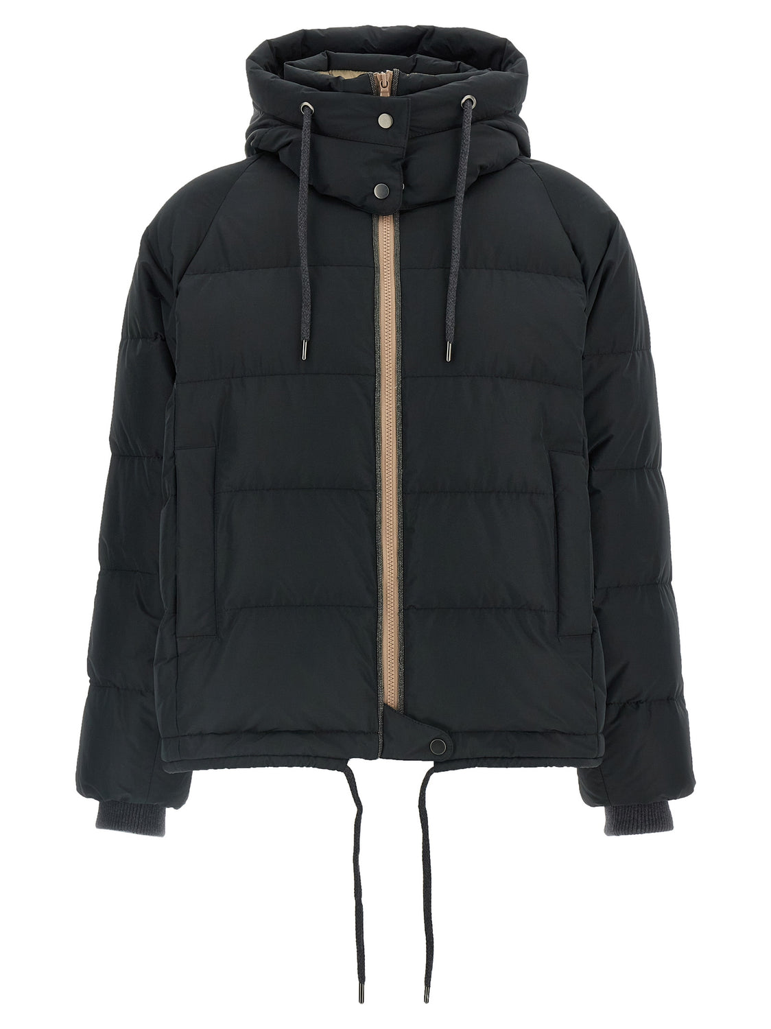 Black Cotton Full-Length Jacket