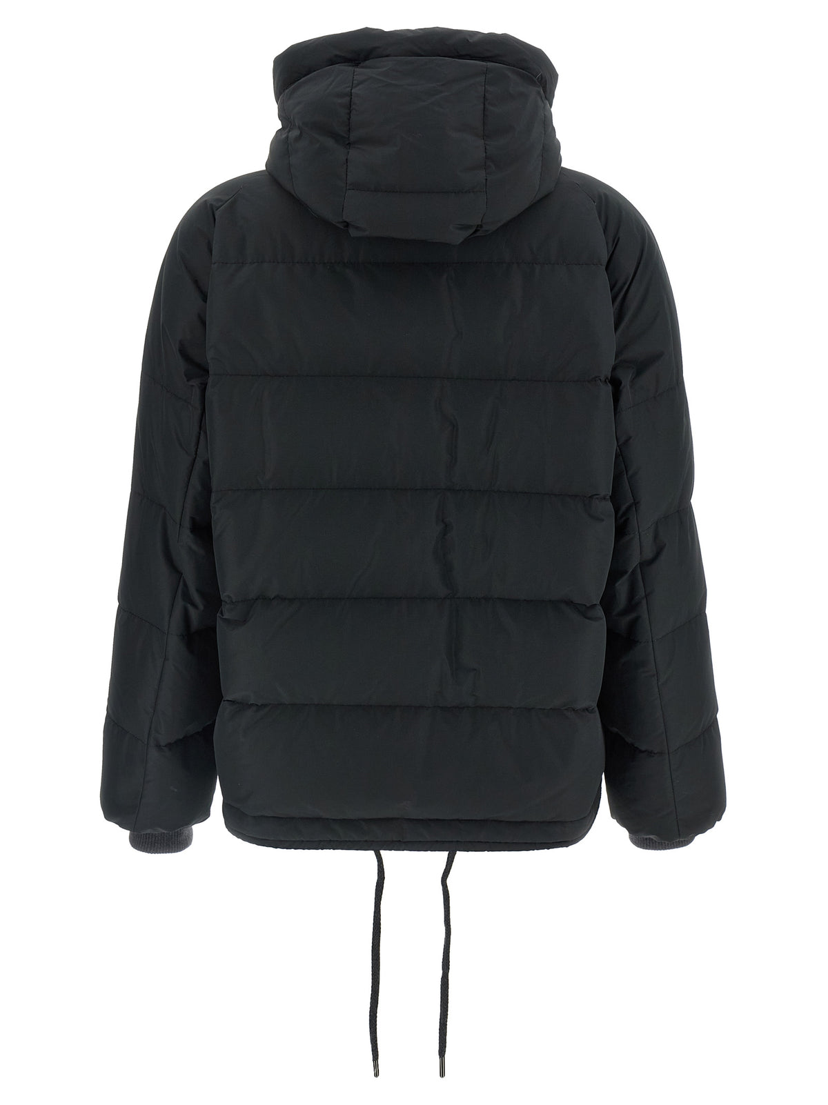 Black Cotton Full-Length Jacket