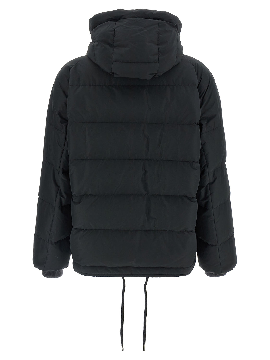 Black Cotton Full-Length Jacket
