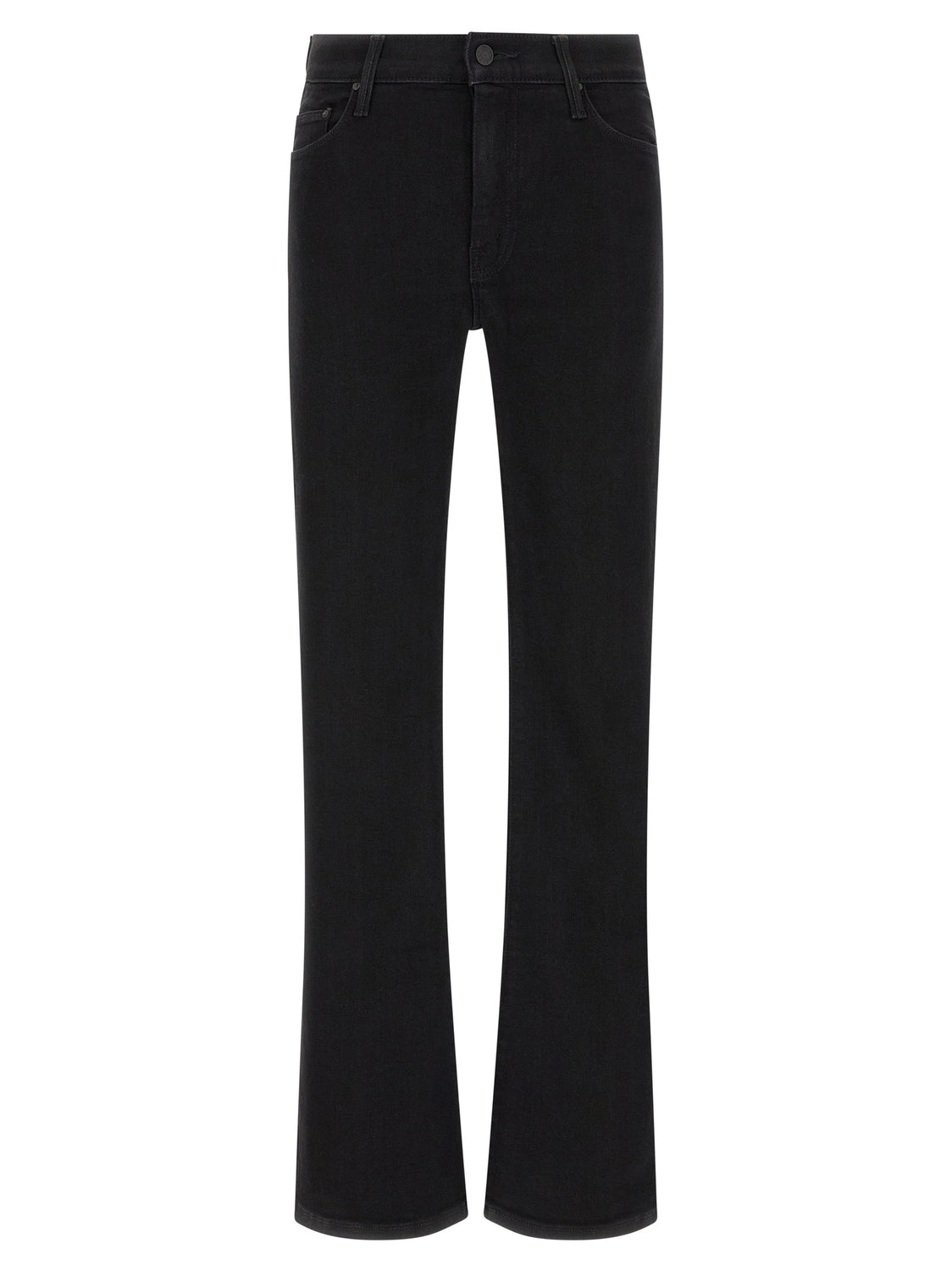 Black Cotton Flared Jeans