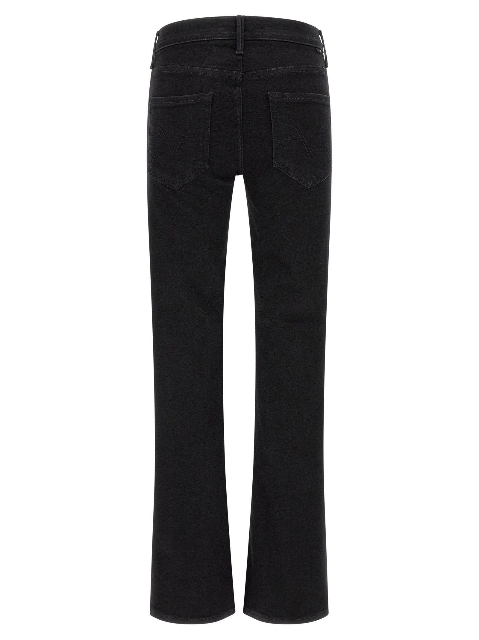 Black Cotton Flared Jeans