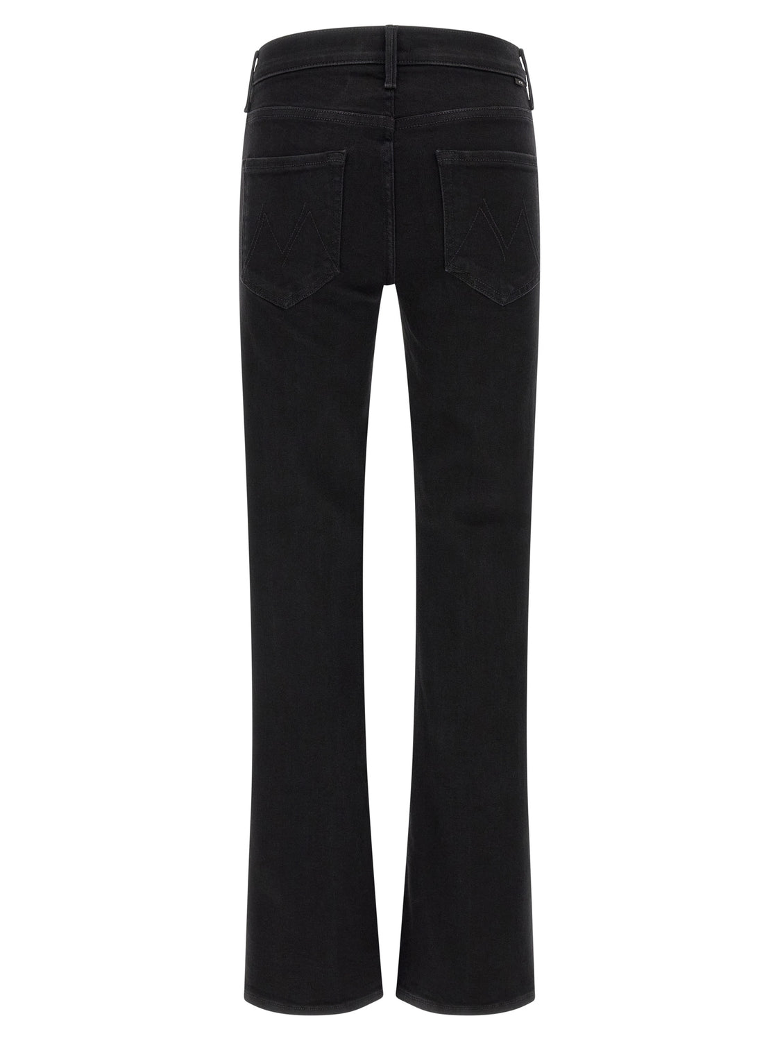 Black Cotton Flared Jeans