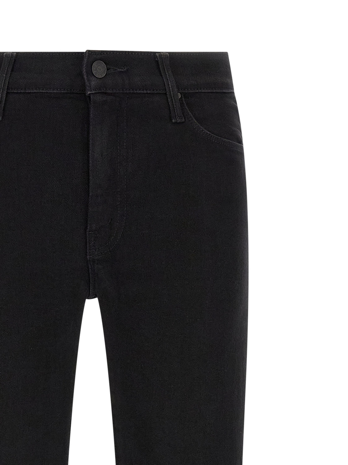 Black Cotton Flared Jeans