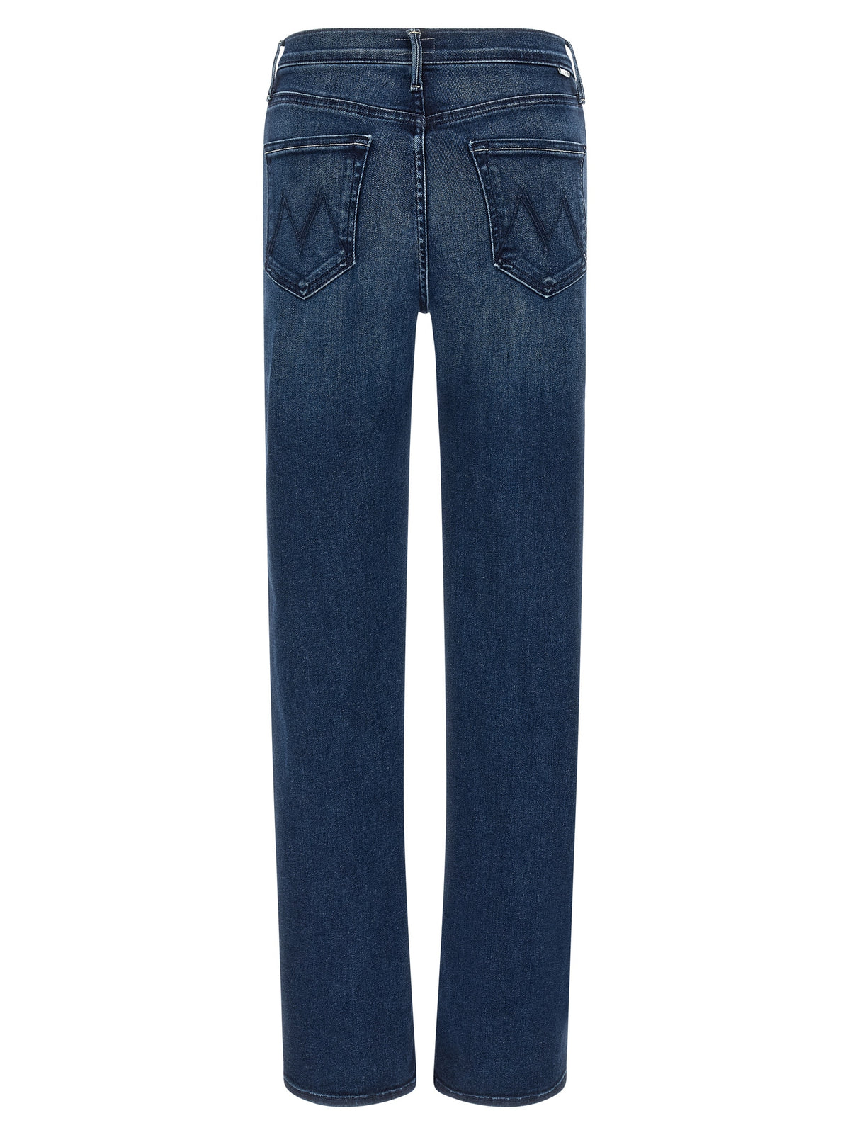 Blue Cotton Straight-Leg Jeans
