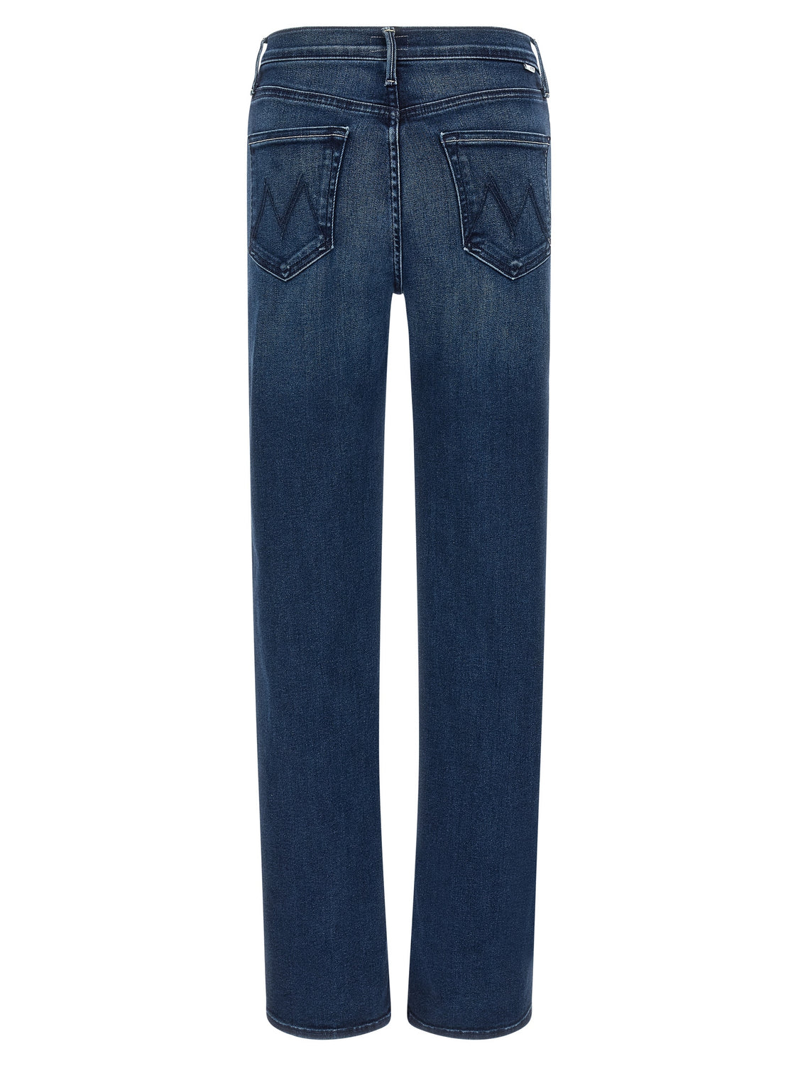 Blue Cotton Straight-Leg Jeans
