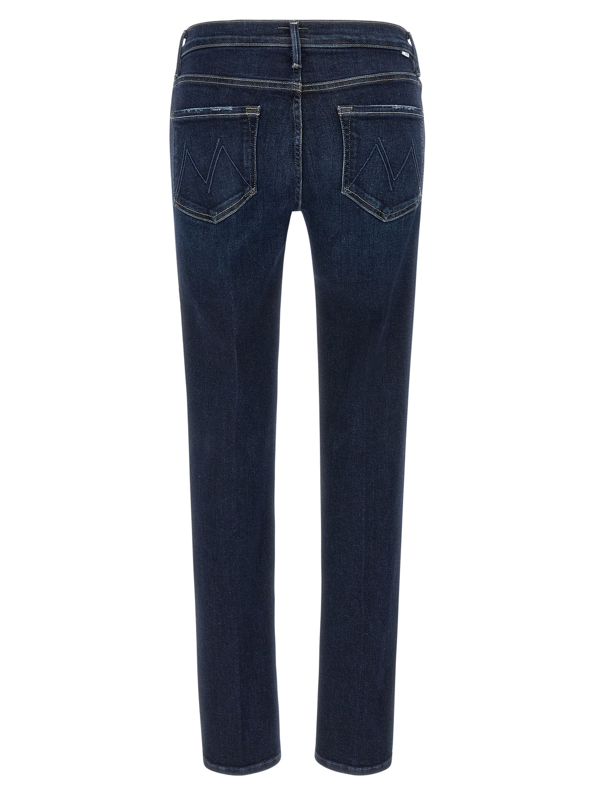 Blue Cotton Straight-Leg Jeans