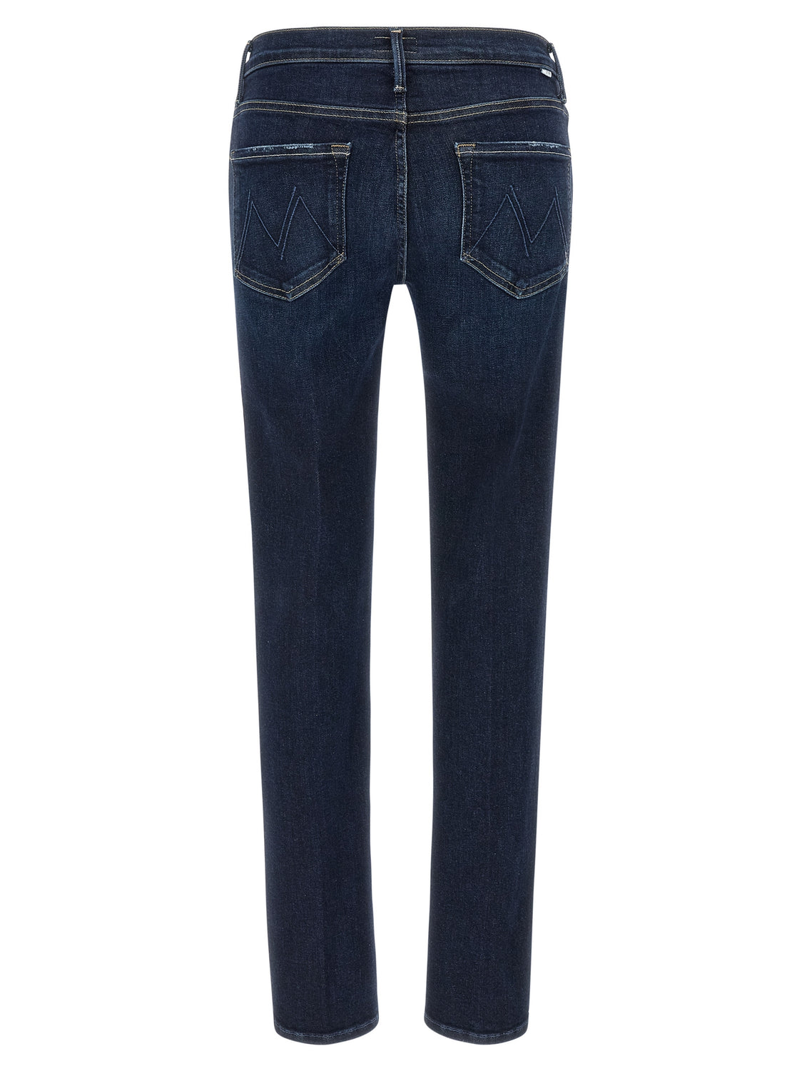 Blue Cotton Straight-Leg Jeans