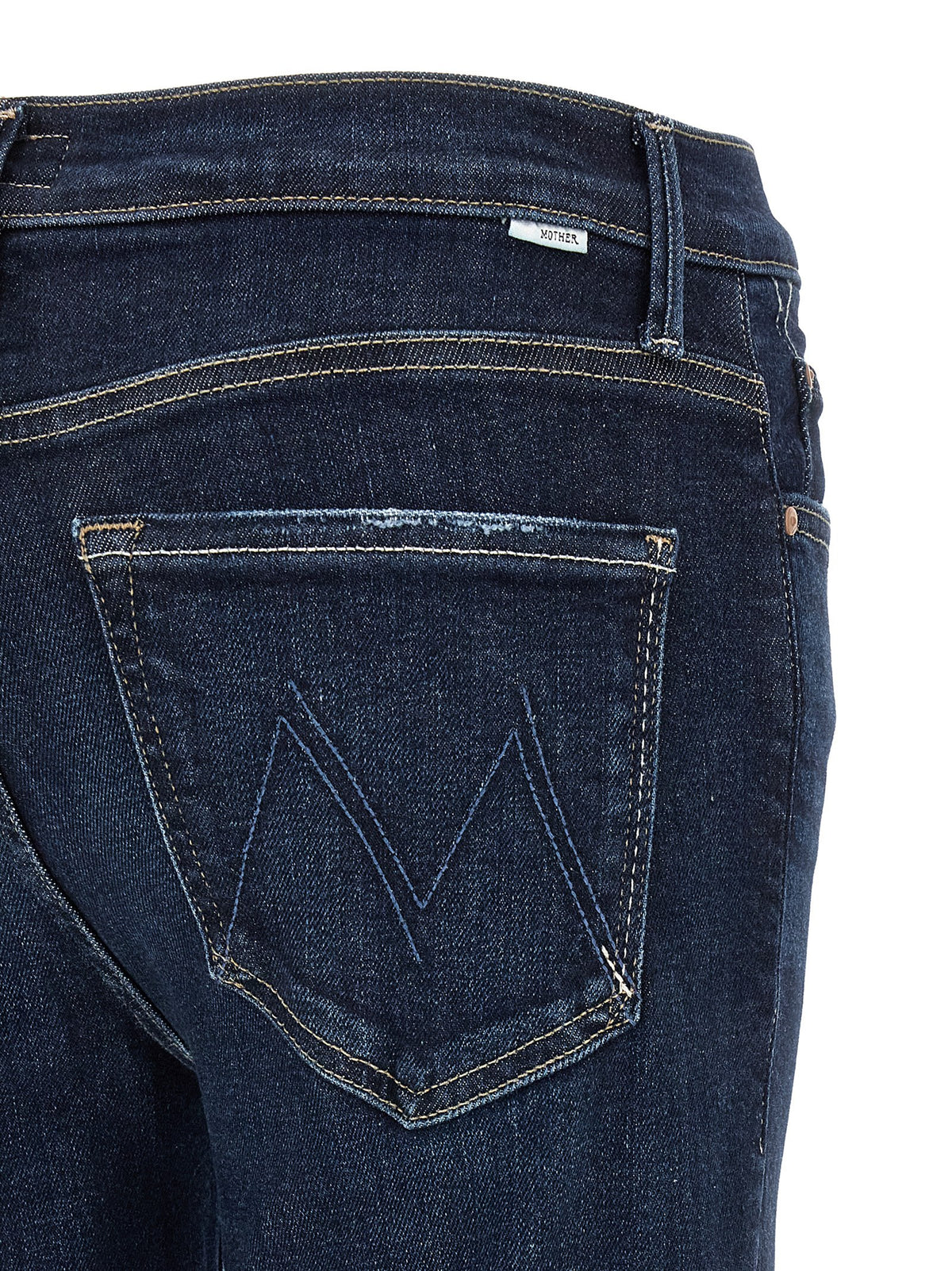 Blue Cotton Straight-Leg Jeans