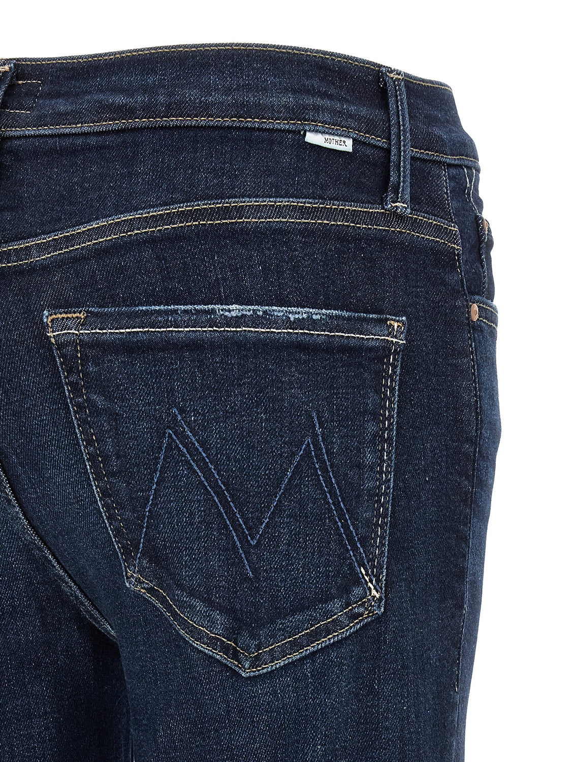 Blue Cotton Straight-Leg Jeans