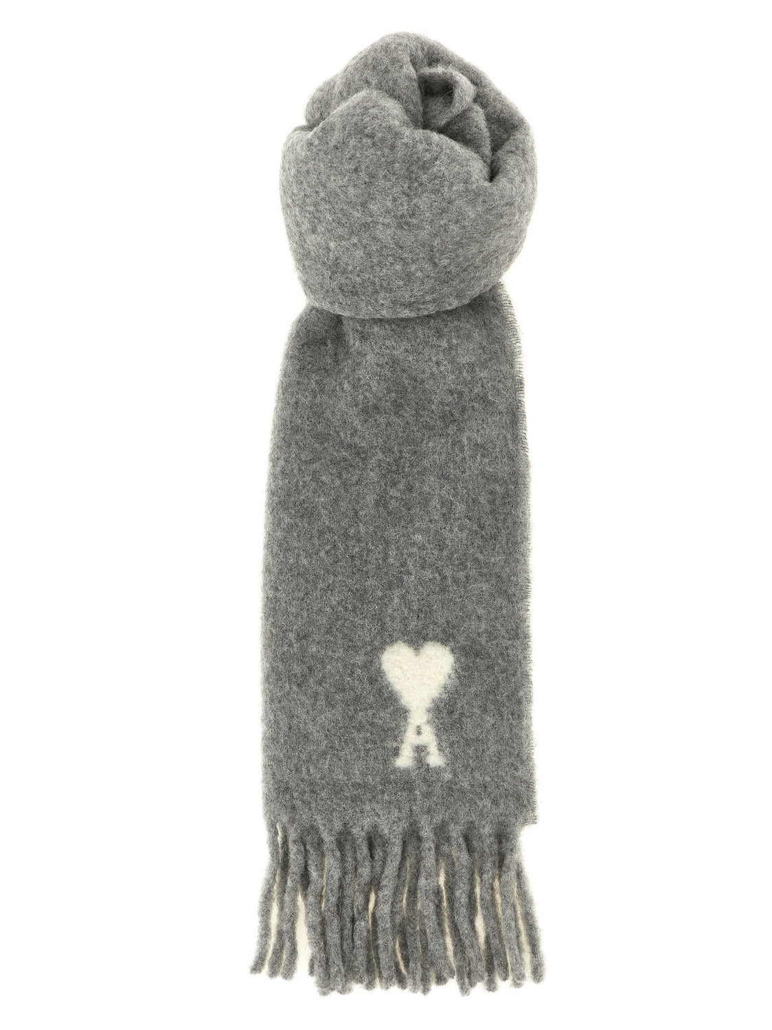Gray Alpaca Leather Foulard