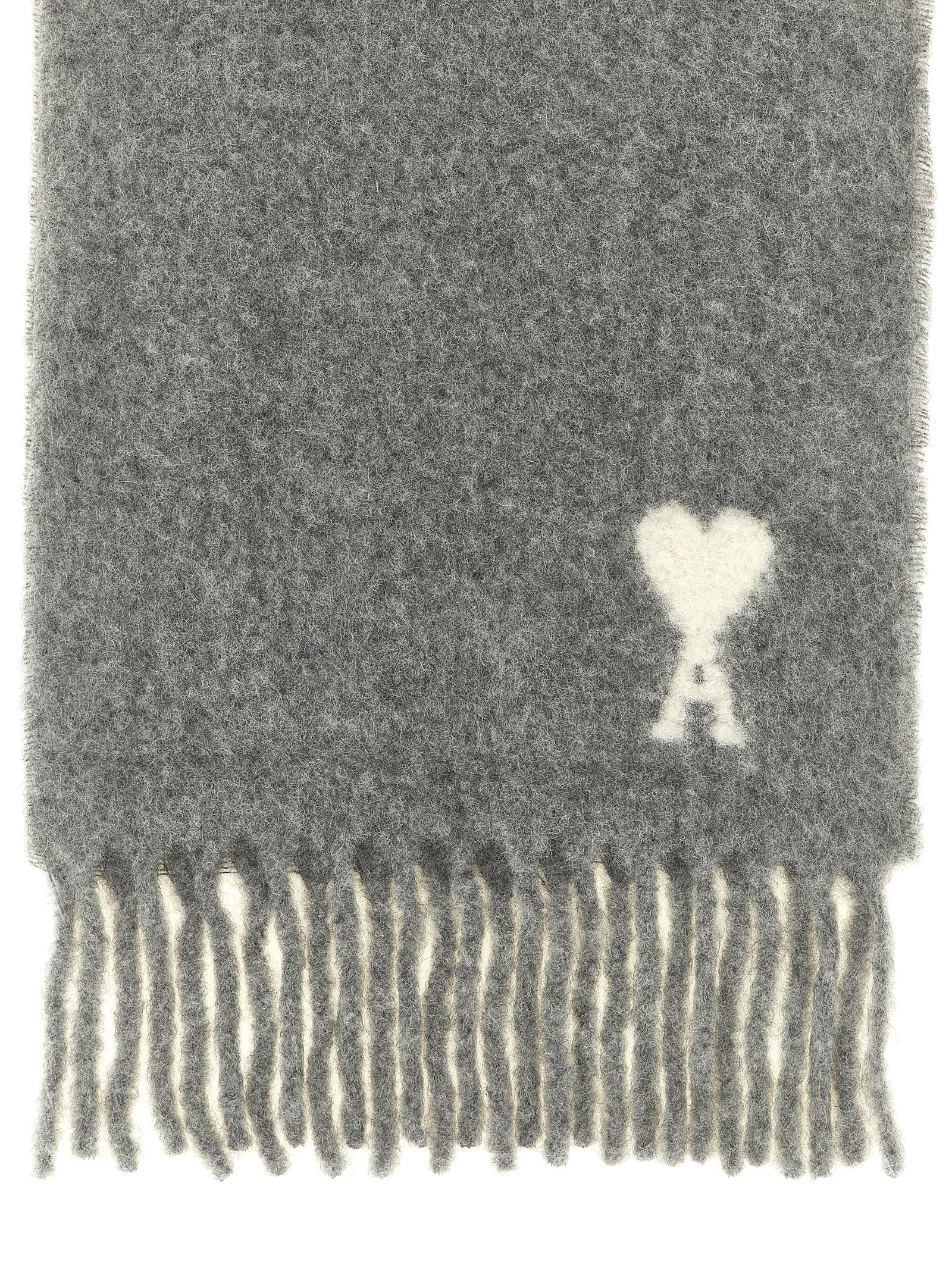 Gray Alpaca Leather Foulard