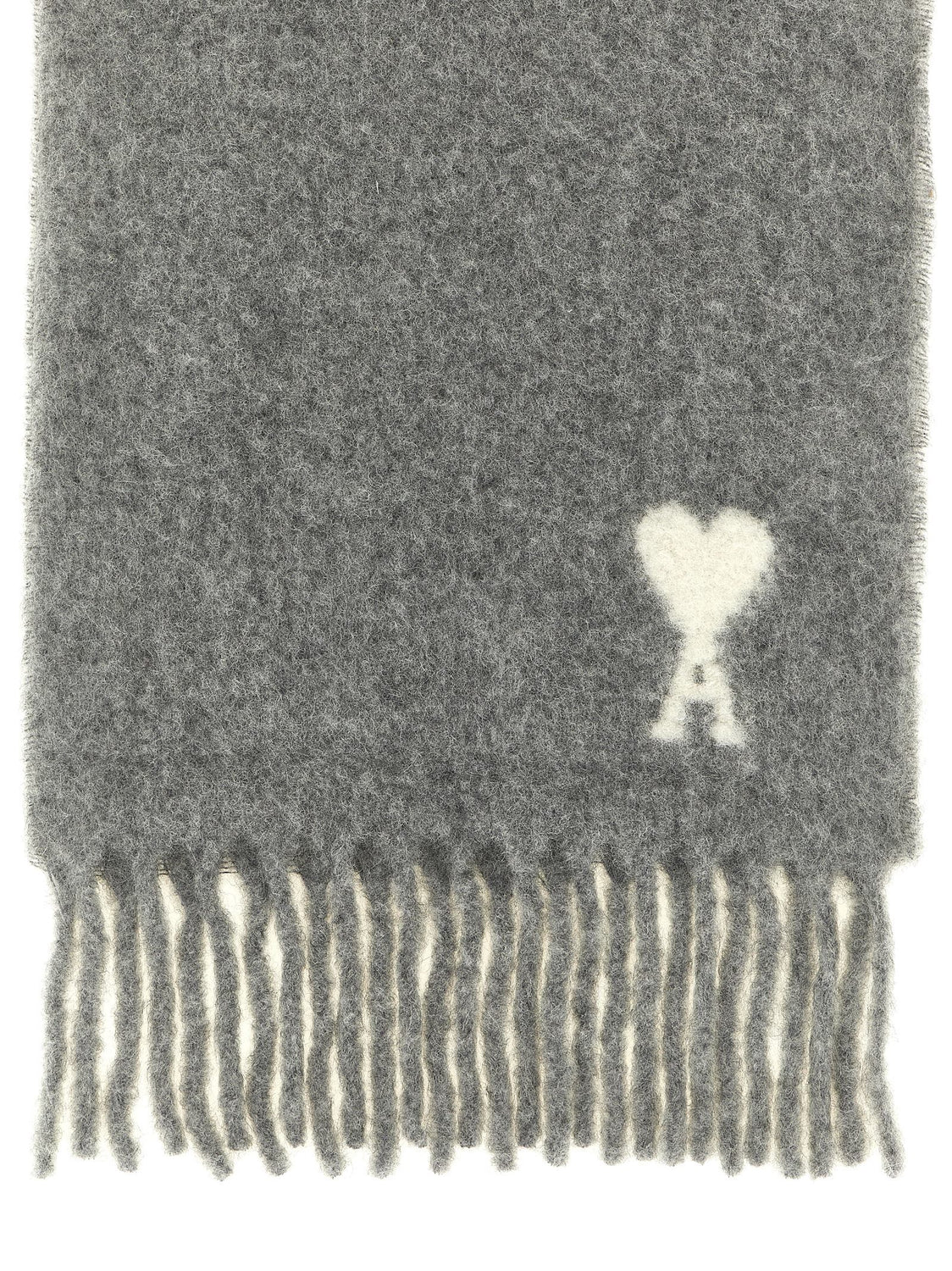 Gray Alpaca Leather Foulard