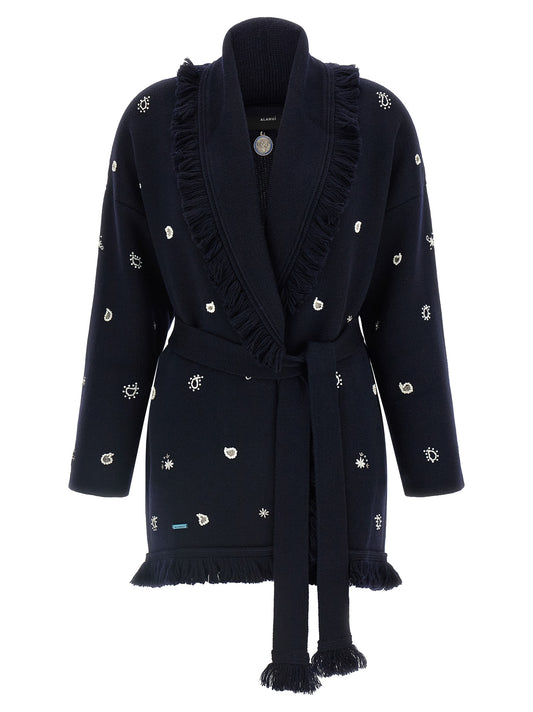 Blue Virgin Wool Cardigan