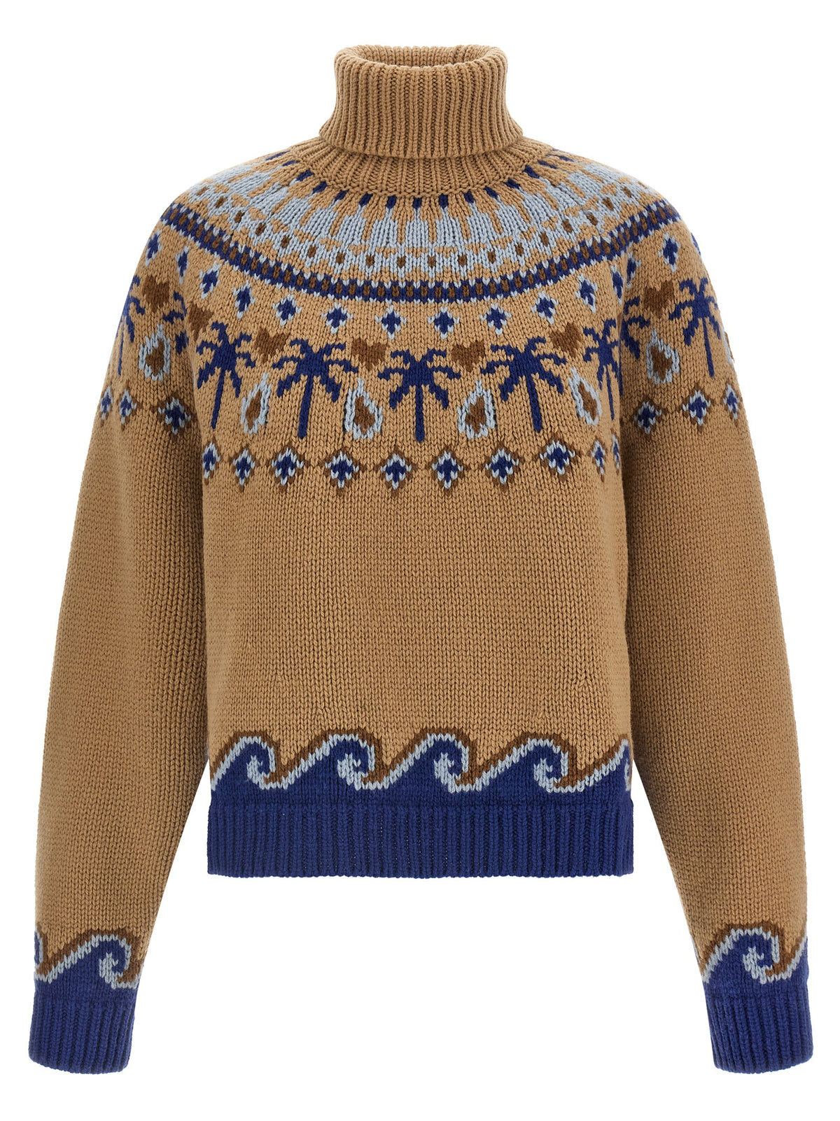 Beige Virgin Wool Cardigan