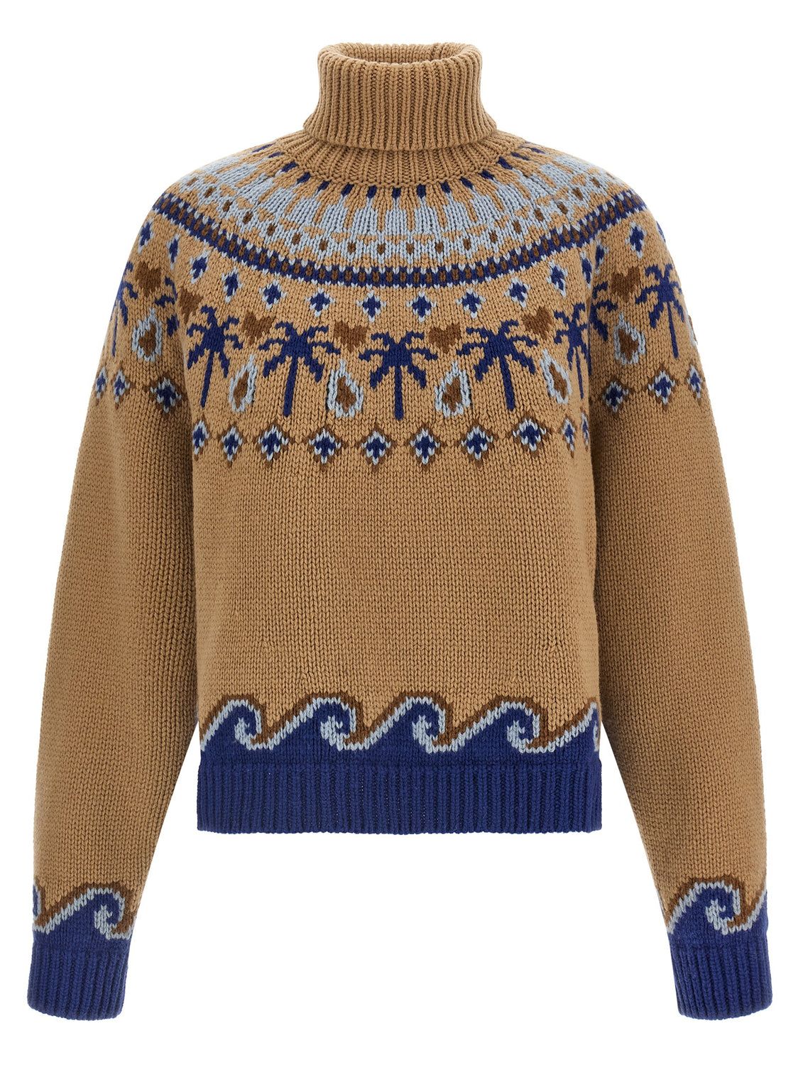 Beige Virgin Wool Cardigan