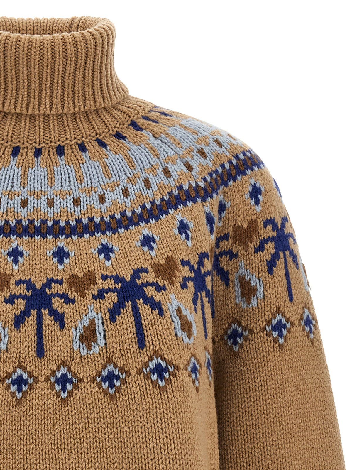 Beige Virgin Wool Cardigan