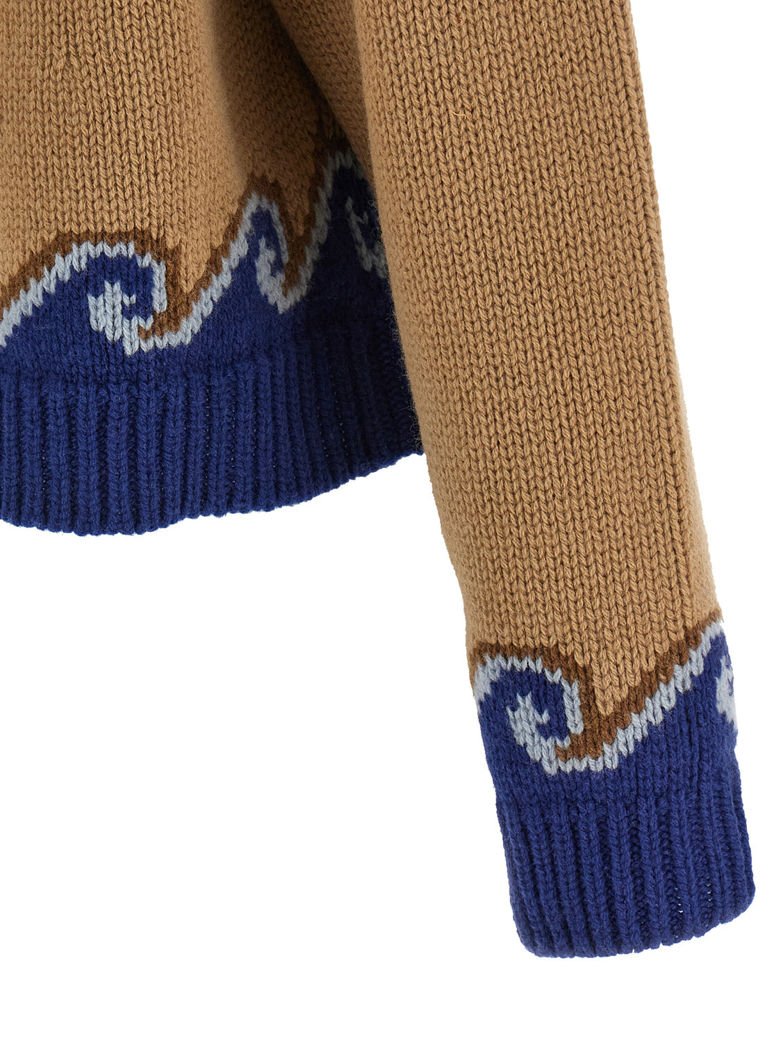 Beige Virgin Wool Cardigan