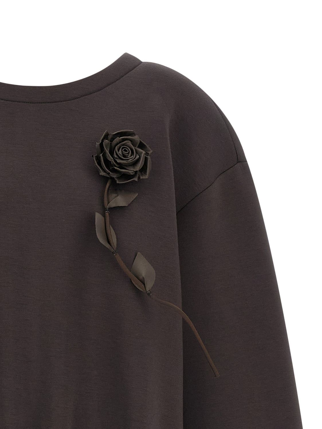 Brown Viscose Sweatshirt