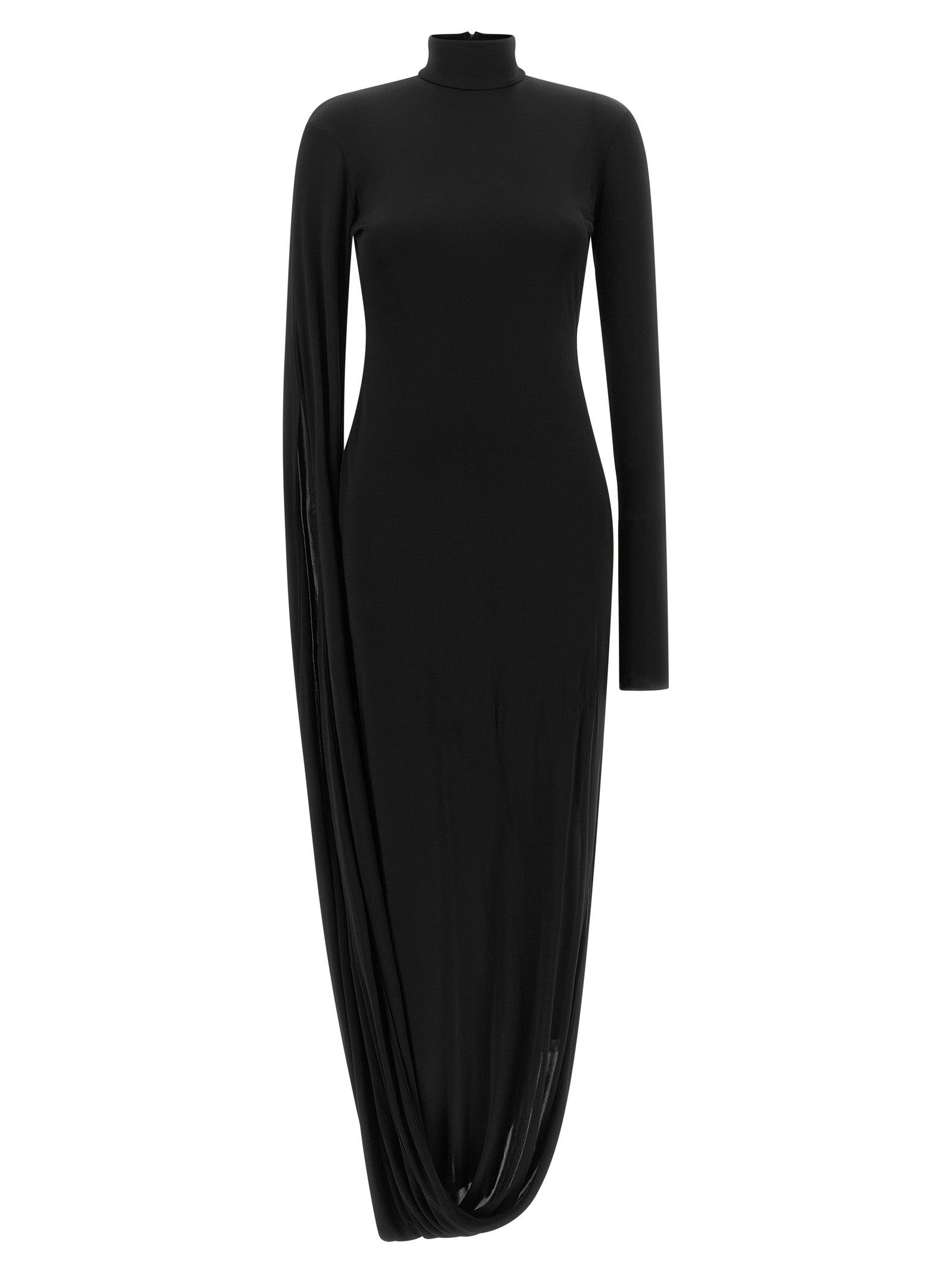 Black Viscose Long Dress